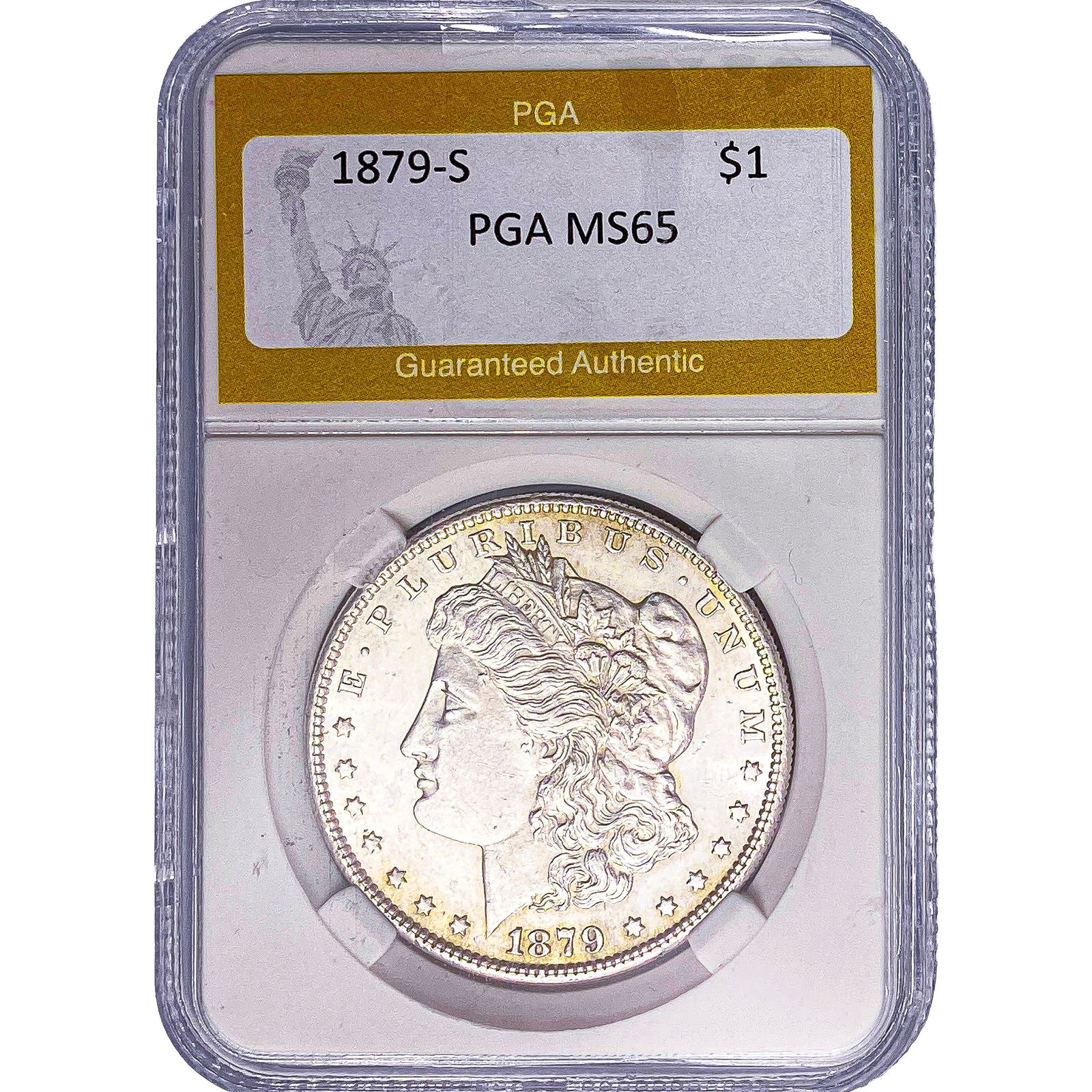 1879-S Morgan Silver Dollar PGA MS65: 1879-S Morgan Silver Dollar PGA MS65