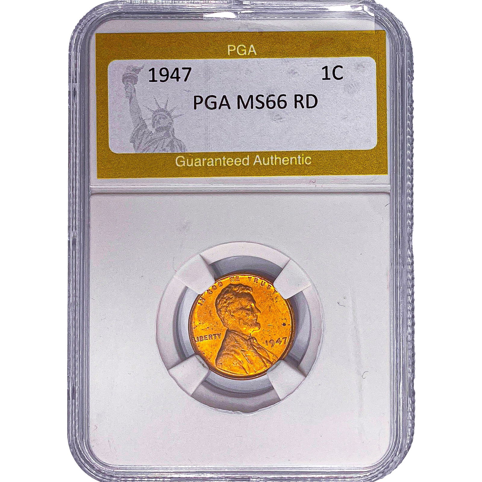 1947 Wheat Cent PGA MS66 RD: 1947 Wheat Cent PGA MS66 RD