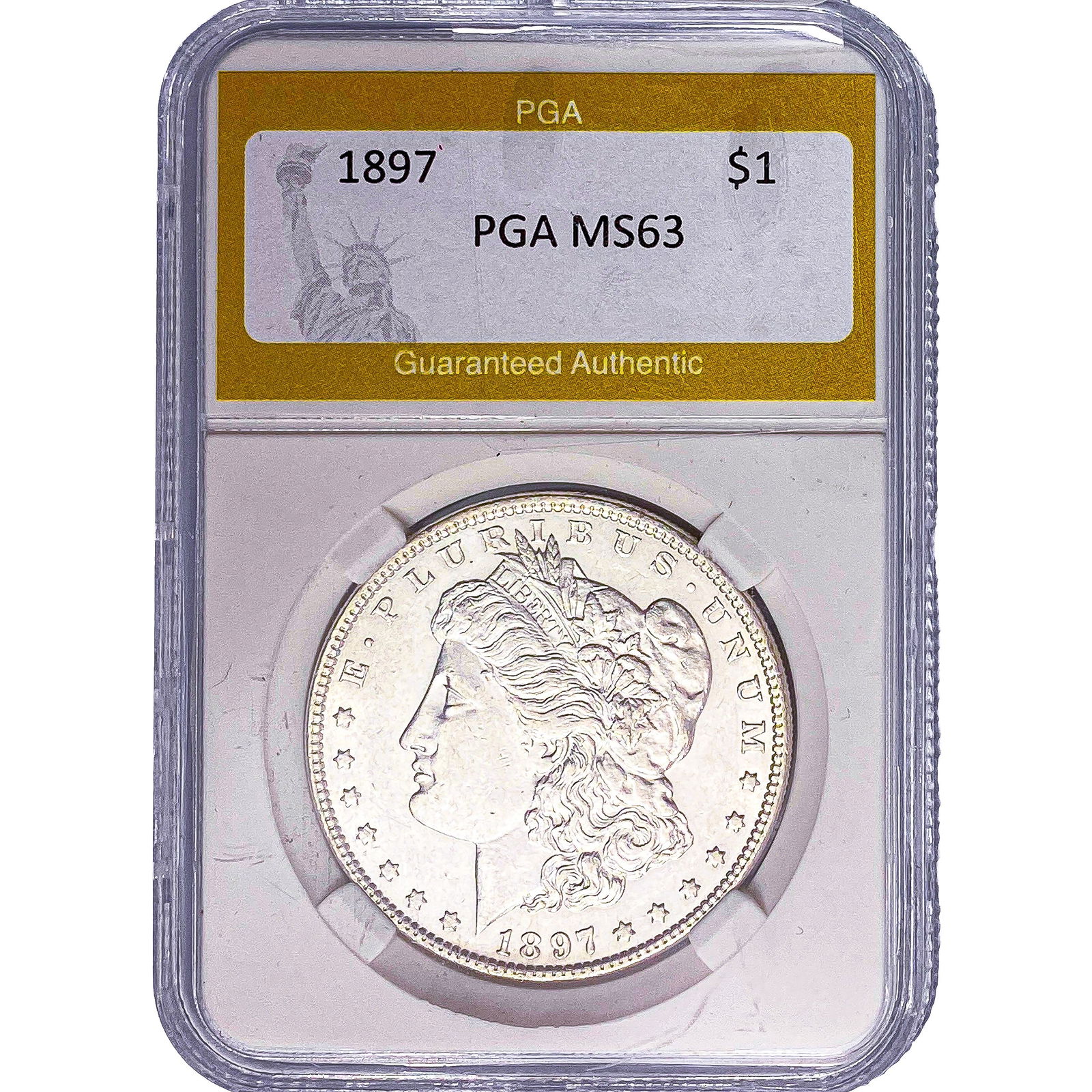 1897 Morgan Silver Dollar PGA MS63: 1897 Morgan Silver Dollar PGA MS63