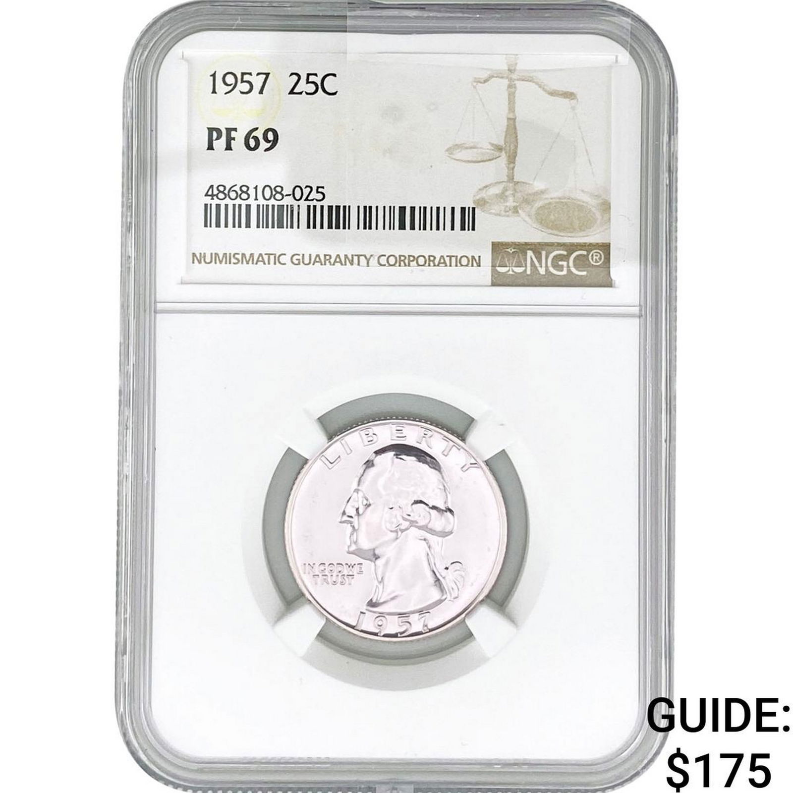 1957 Washington Silver Quarter NGC PF69 (1 of 2)