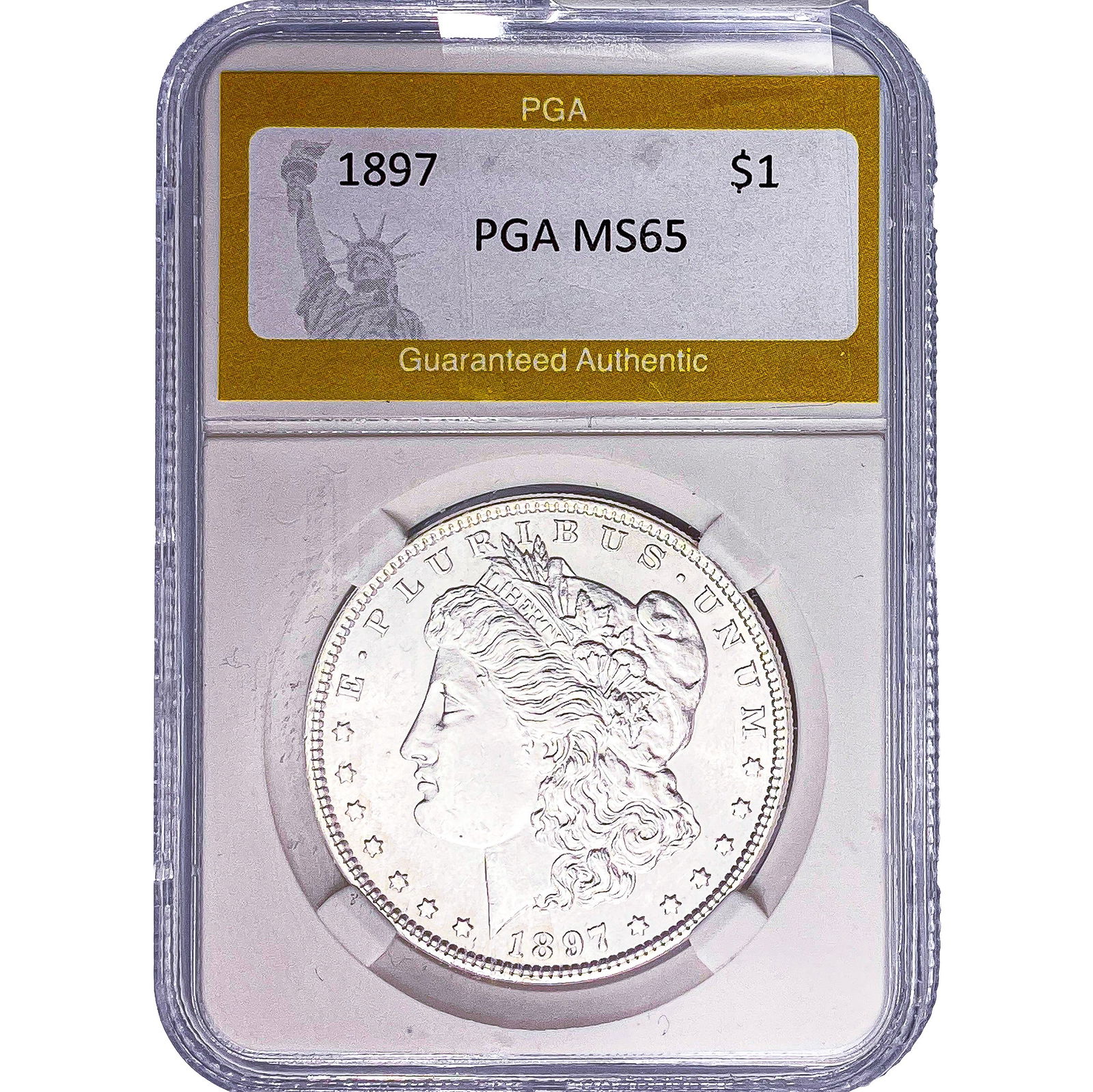 1897 Morgan Silver Dollar PGA MS65: 1897 Morgan Silver Dollar PGA MS65