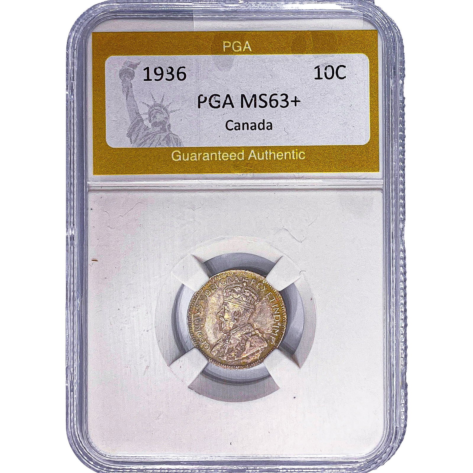 1936 Canada Silver 10 Cents PGA MS63+ (1 of 2)