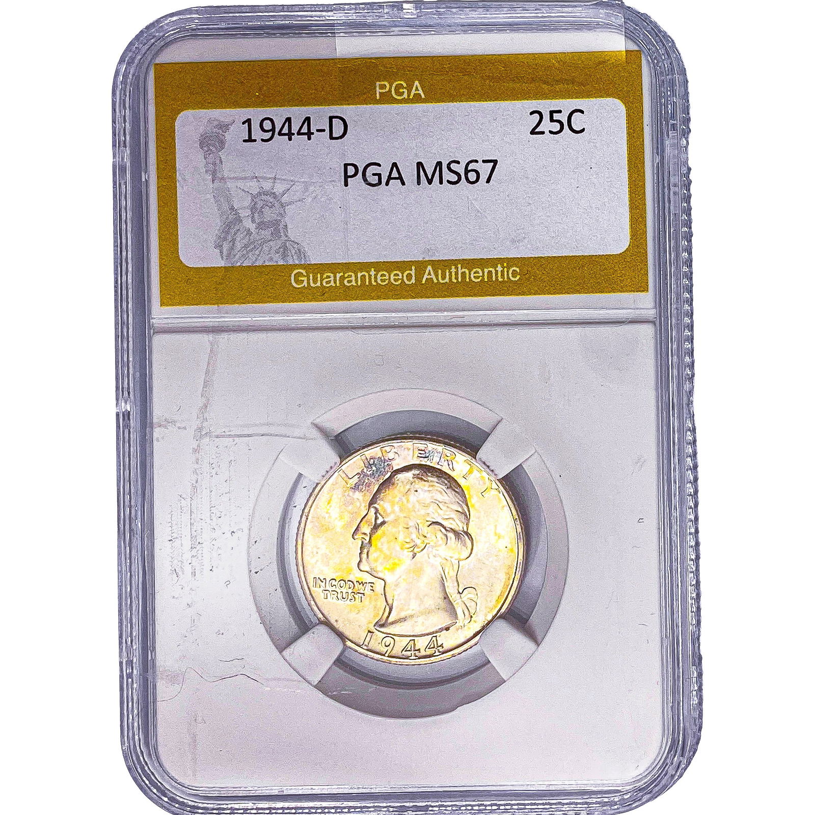 1944-D Washington Silver Quarter PGA MS67: 1944-D Washington Silver Quarter PGA MS67