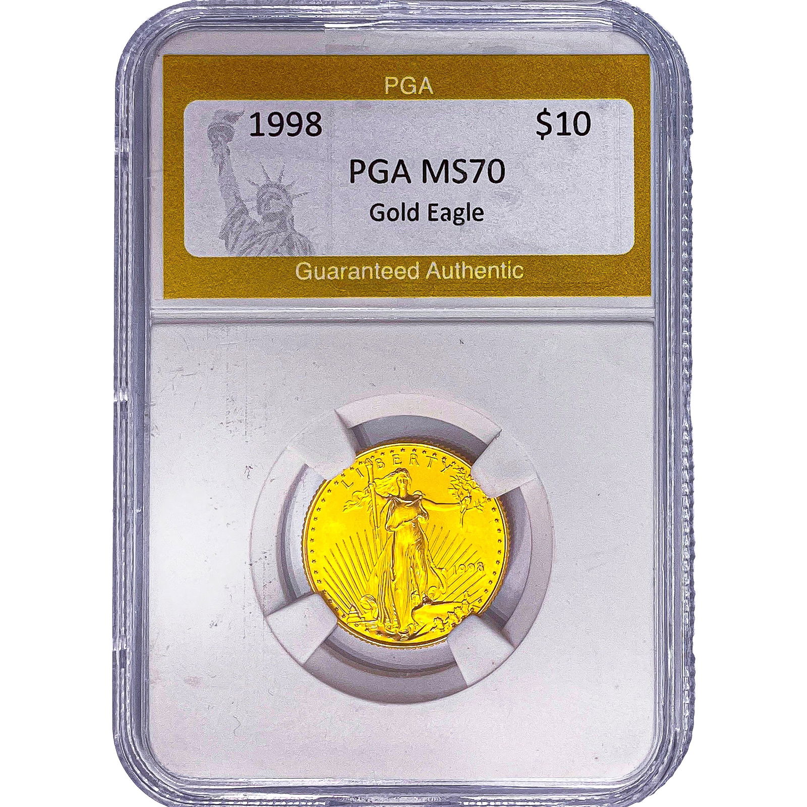 1998 1/4oz $10 Gold Eagle PGA MS70 (1 of 2)