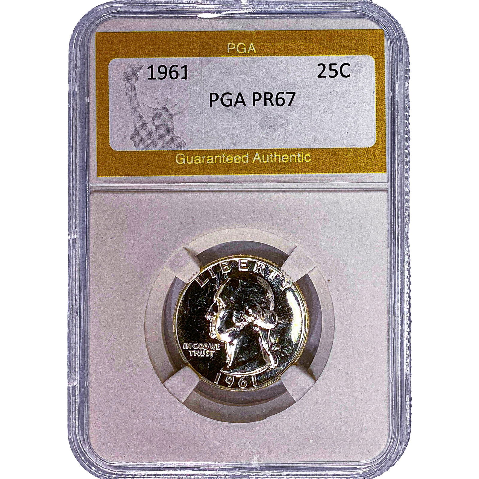 1961 Washington Silver Quarter PGA PR67: 1961 Washington Silver Quarter PGA PR67