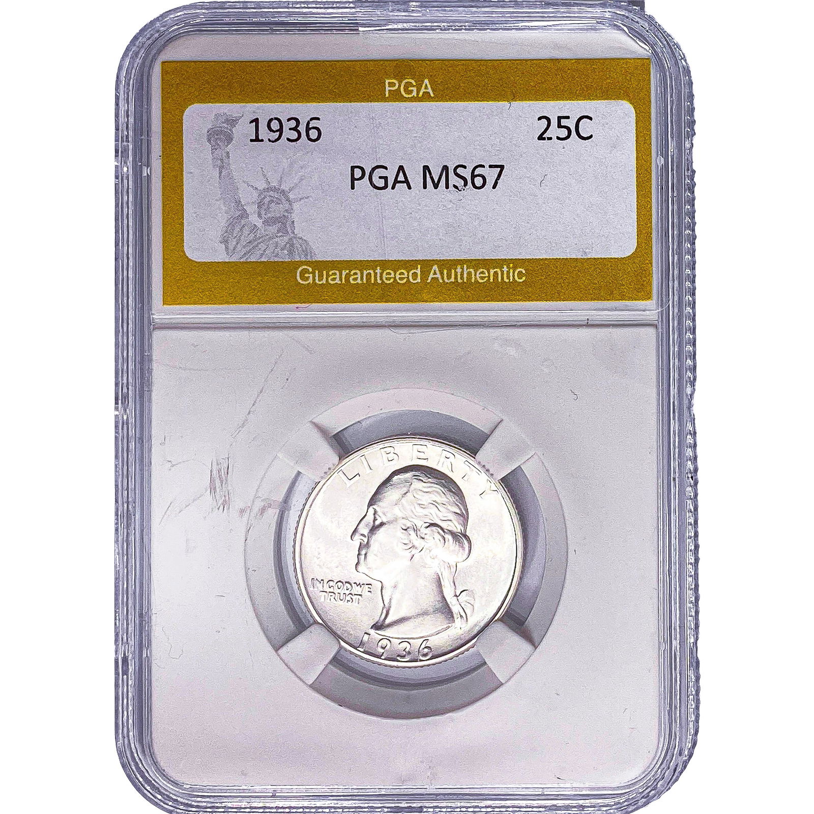 1936 Washington Silver Quarter PGA MS67: 1936 Washington Silver Quarter PGA MS67