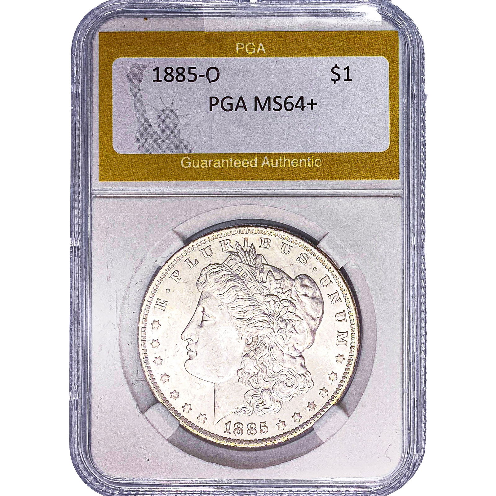 1885-O Morgan Silver Dollar PGA MS64+ (1 of 2)