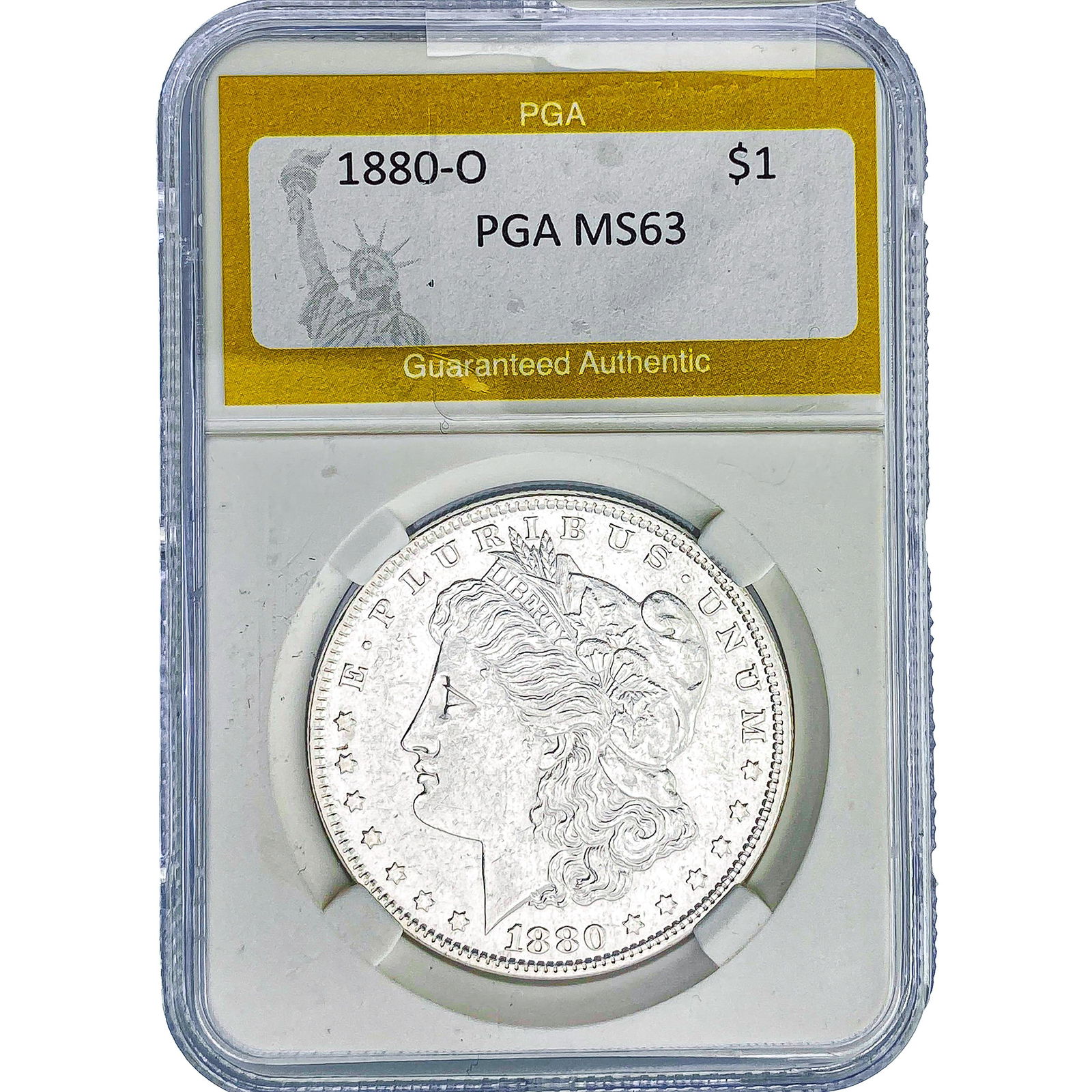 1880-O Morgan Silver Dollar PGA MS63 (1 of 2)