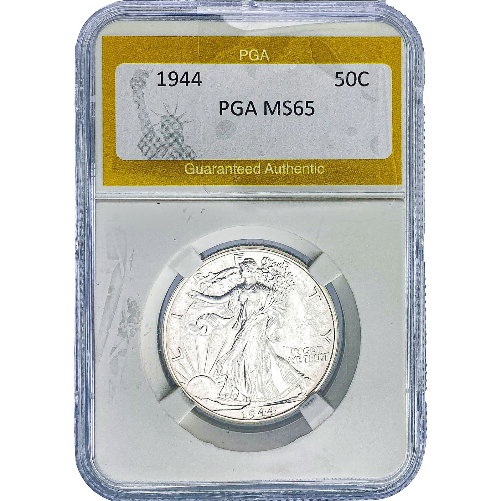 1944 Walking Liberty Half Dollar PGA MS65: 1944 Walking Liberty Half Dollar PGA MS65