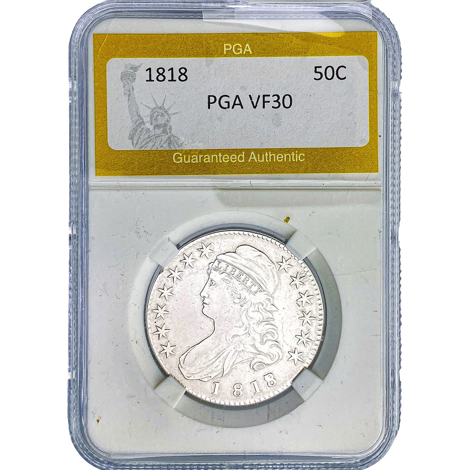 1818 Capped Bust Half Dollar PGA VF30 (1 of 2)