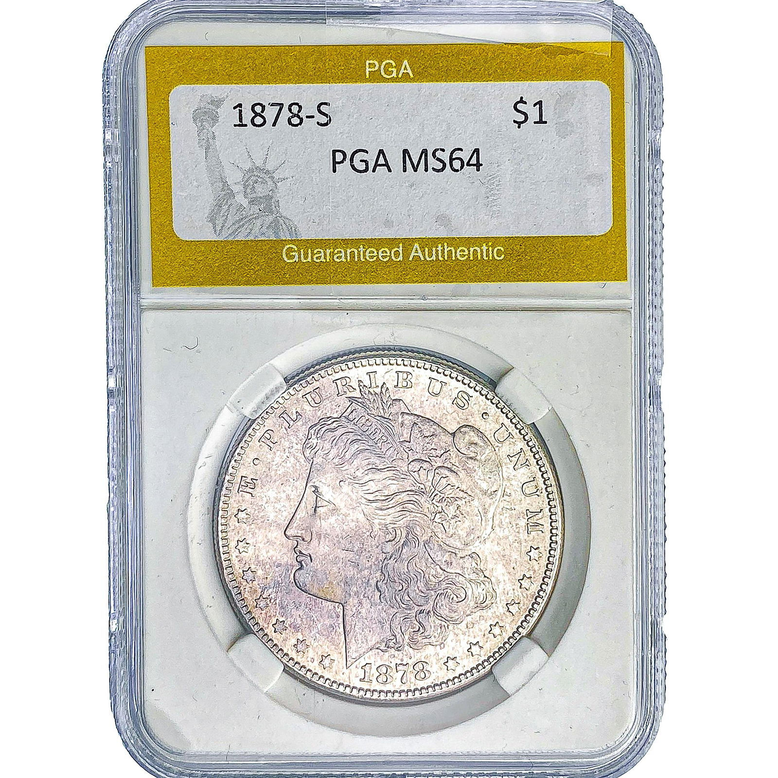 1878-S Morgan Silver Dollar PGA MS64 (1 of 2)