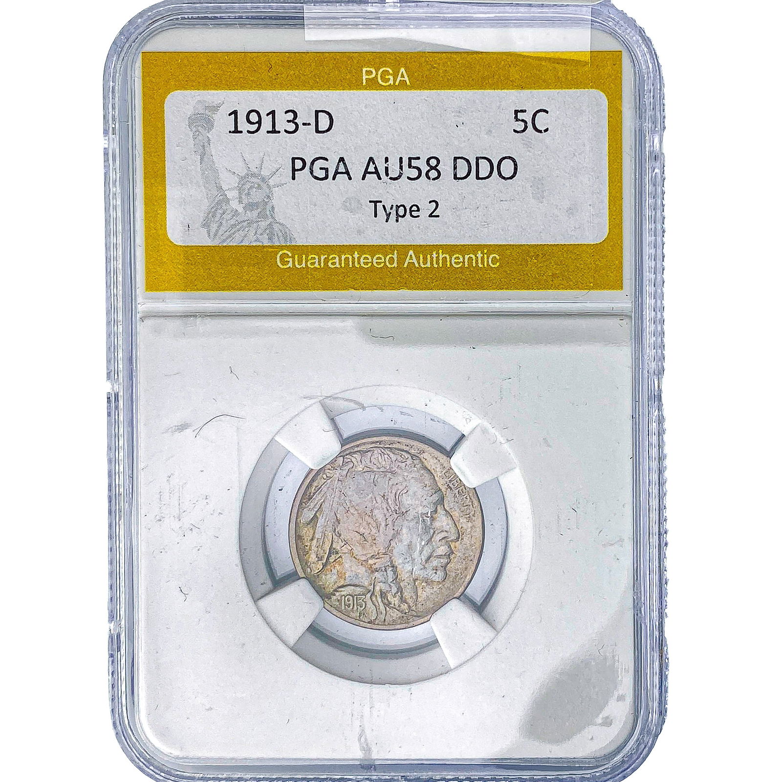 1913-D Buffalo Nickel PGA AU58 DDO Type 2 (1 of 2)