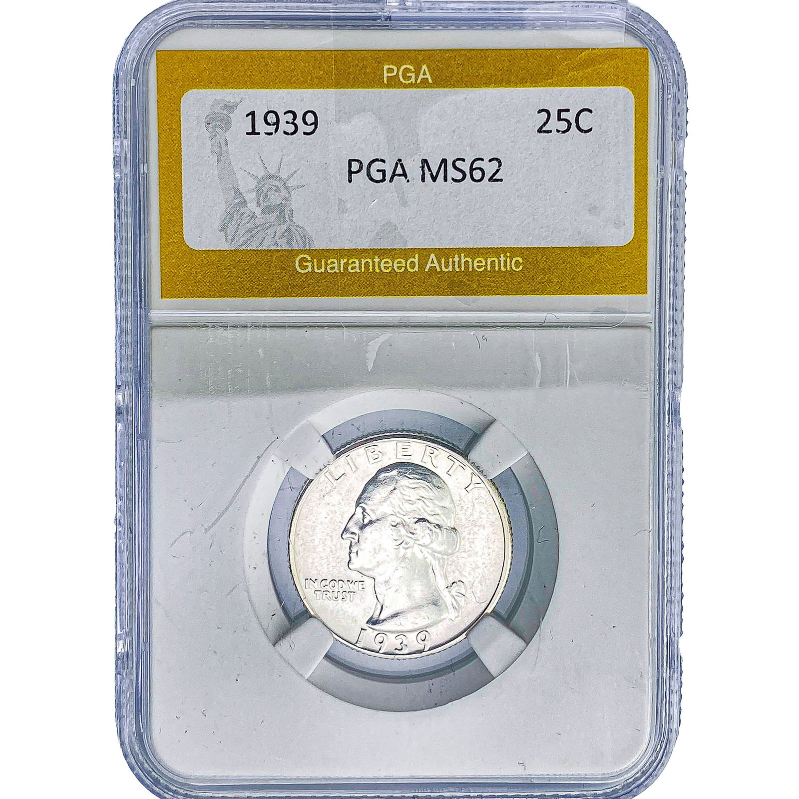 1939 Washington Silver Quarter PGA MS62: 1939 Washington Silver Quarter PGA MS62