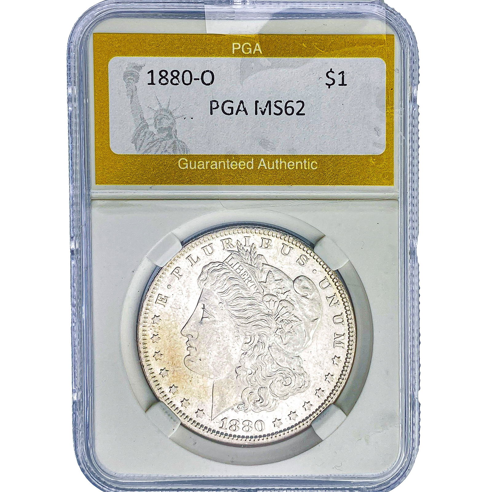 1880-O Morgan Silver Dollar PGA MS62 (1 of 2)