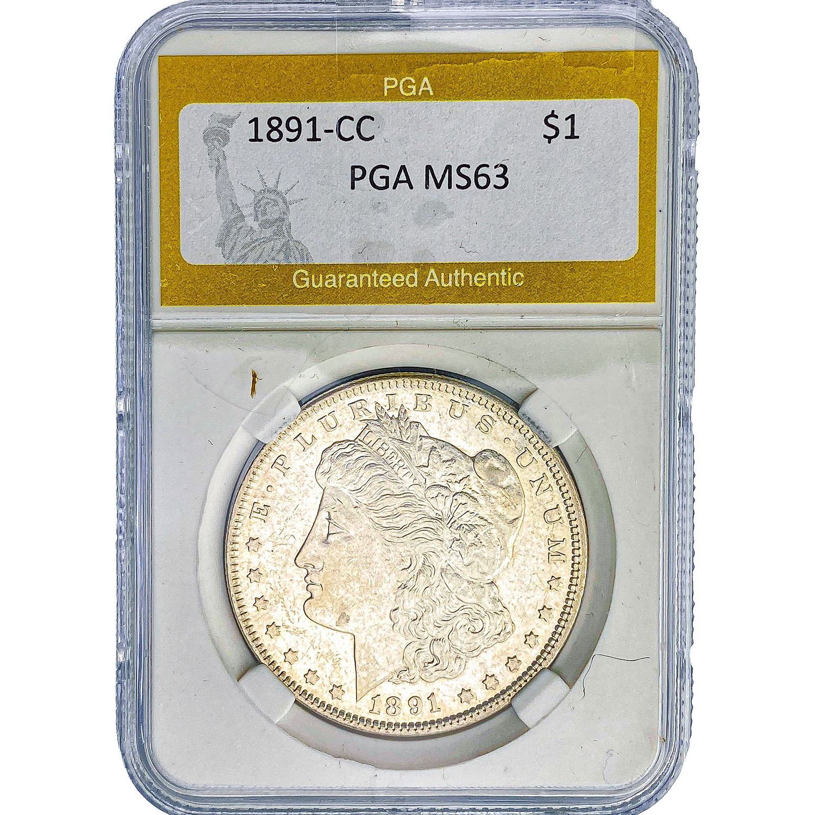 1891-CC Morgan Silver Dollar PGA MS63 (1 of 2)