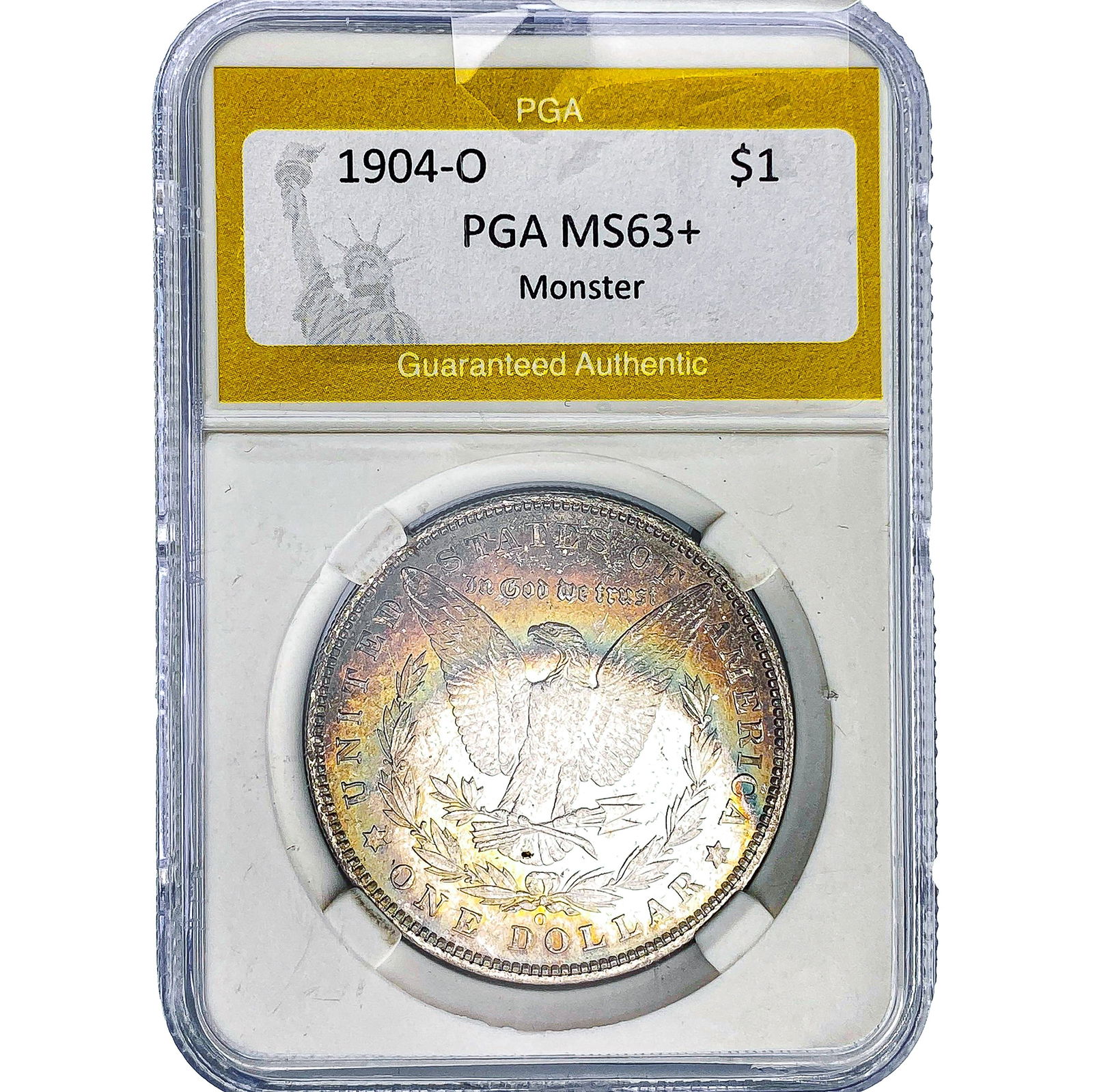 1904-O Morgan Silver Dollar PGA MS63+ Monster: 1904-O Morgan Silver Dollar PGA MS63+ Monster