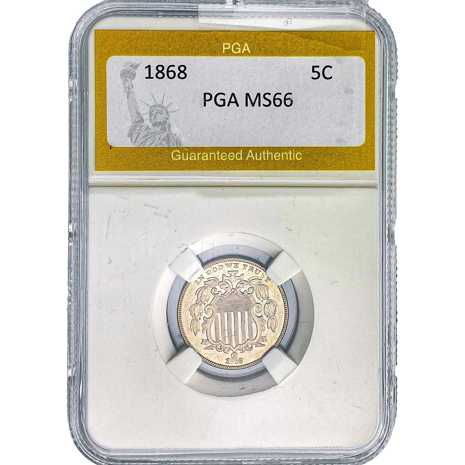 1868 Shield Nickel PGA MS66 (1 of 2)