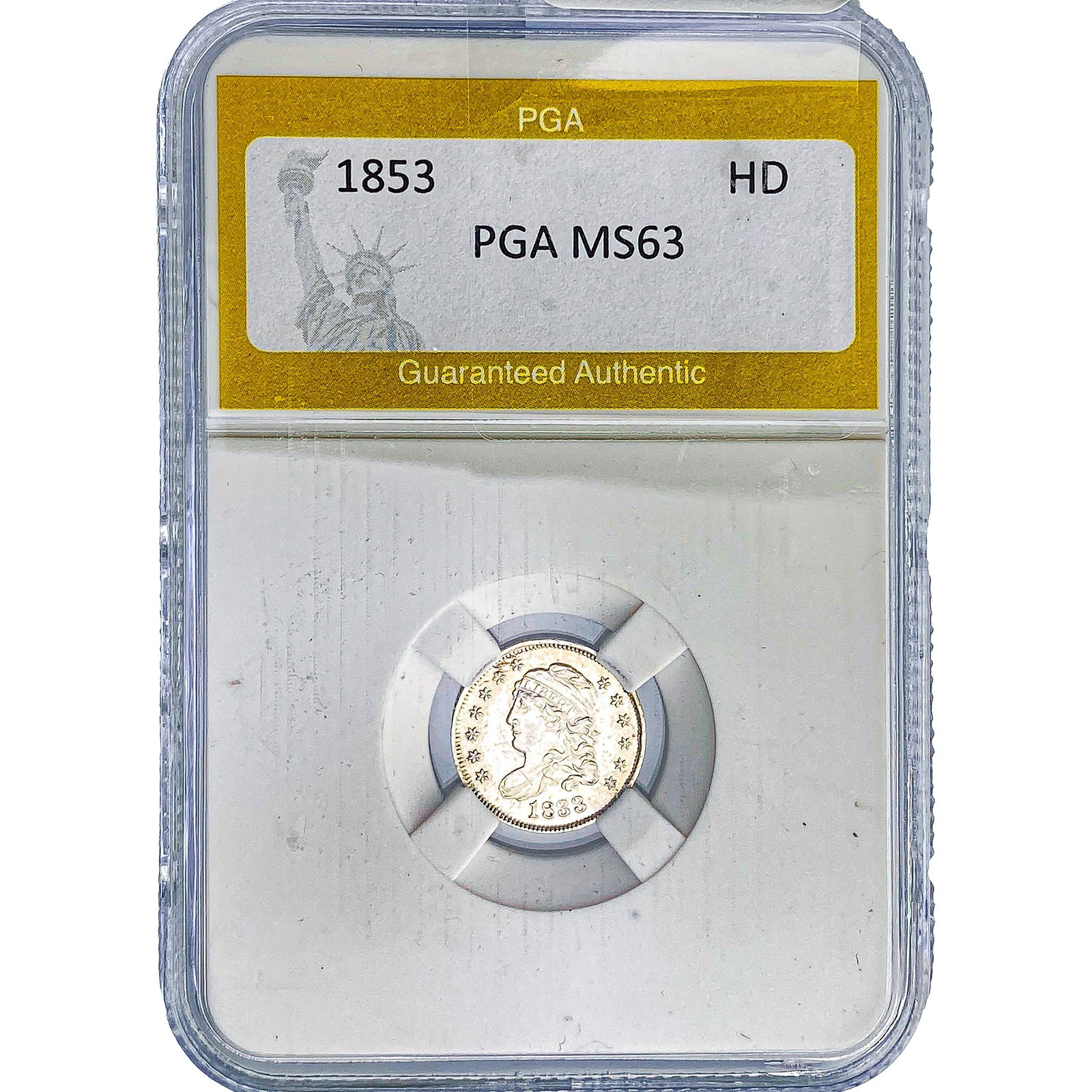 1853 Capped Bust Half Dime PGA MS63 (1 of 2)
