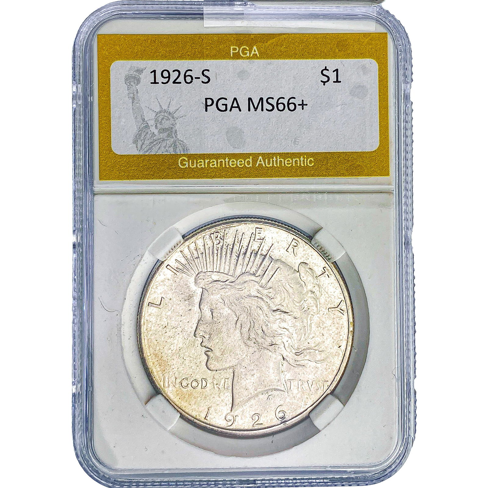 1926-S Silver Peace Dollar PGA MS66+ (1 of 2)