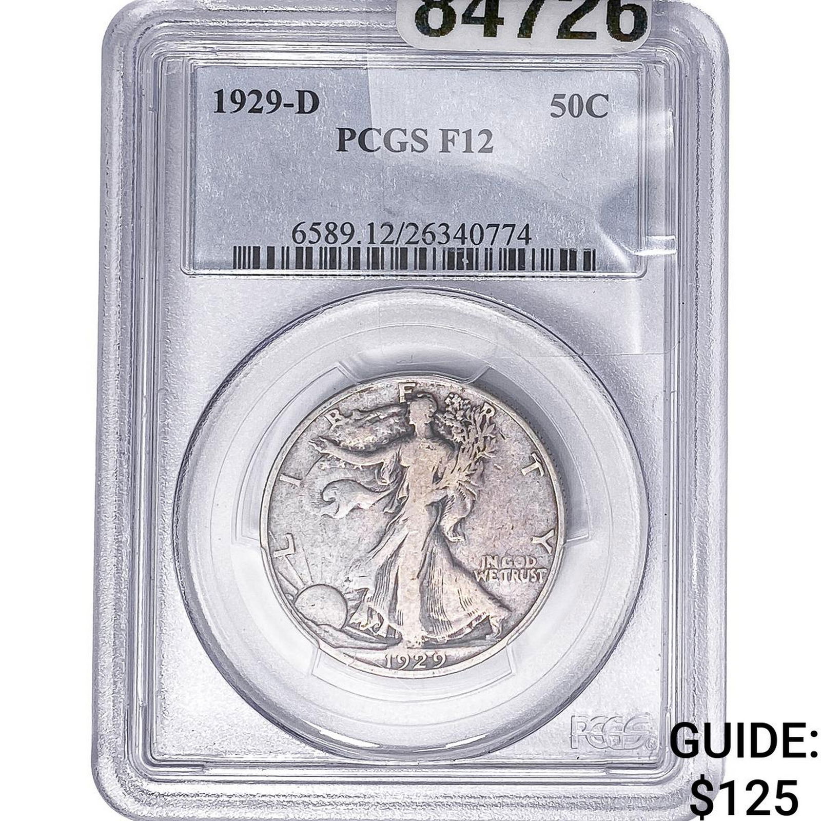 1929-D Walking Liberty Half Dollar PCGS F12 (1 of 2)
