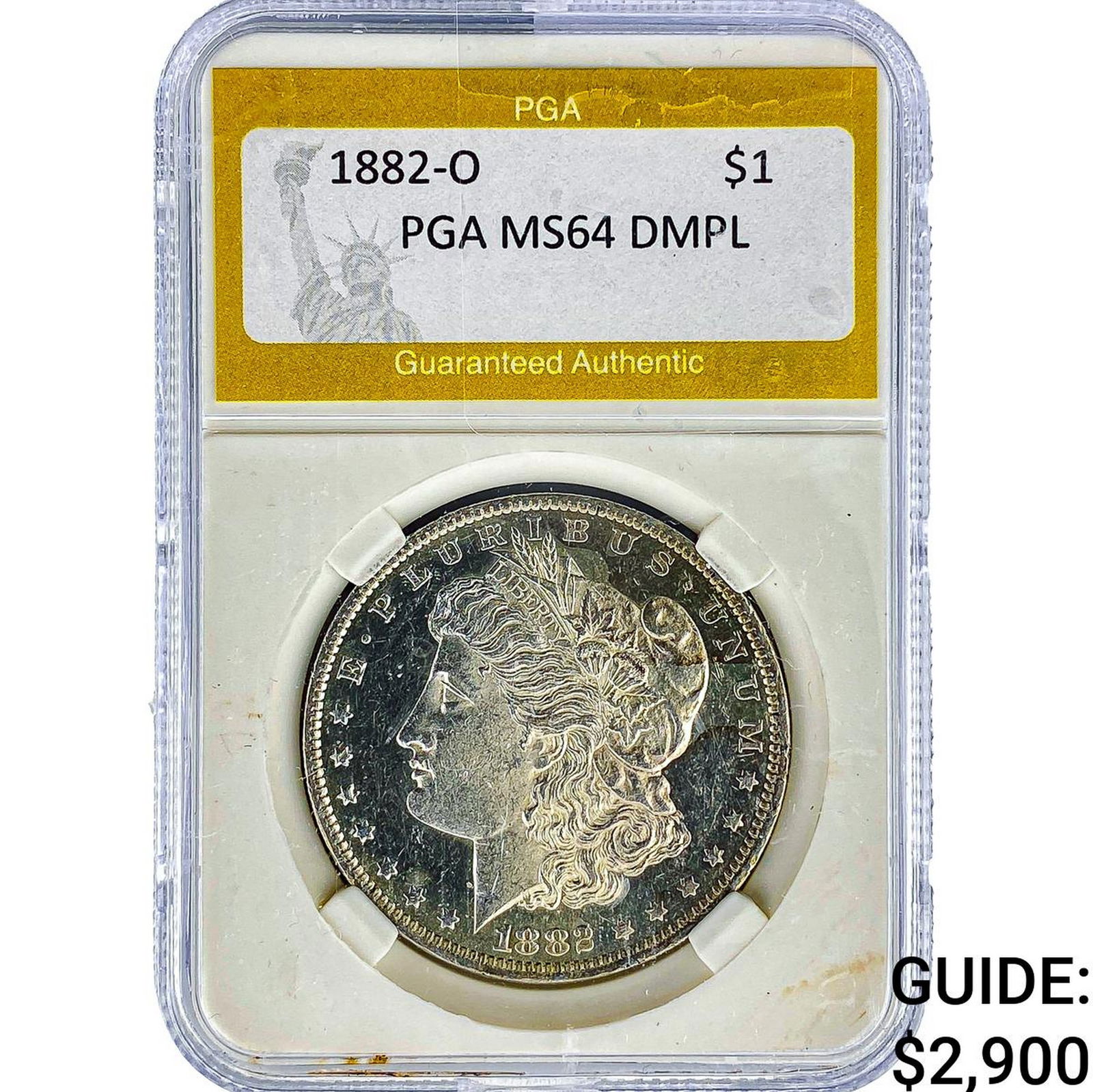 1882-O Morgan Silver Dollar PGA MS64 DMPL (1 of 2)