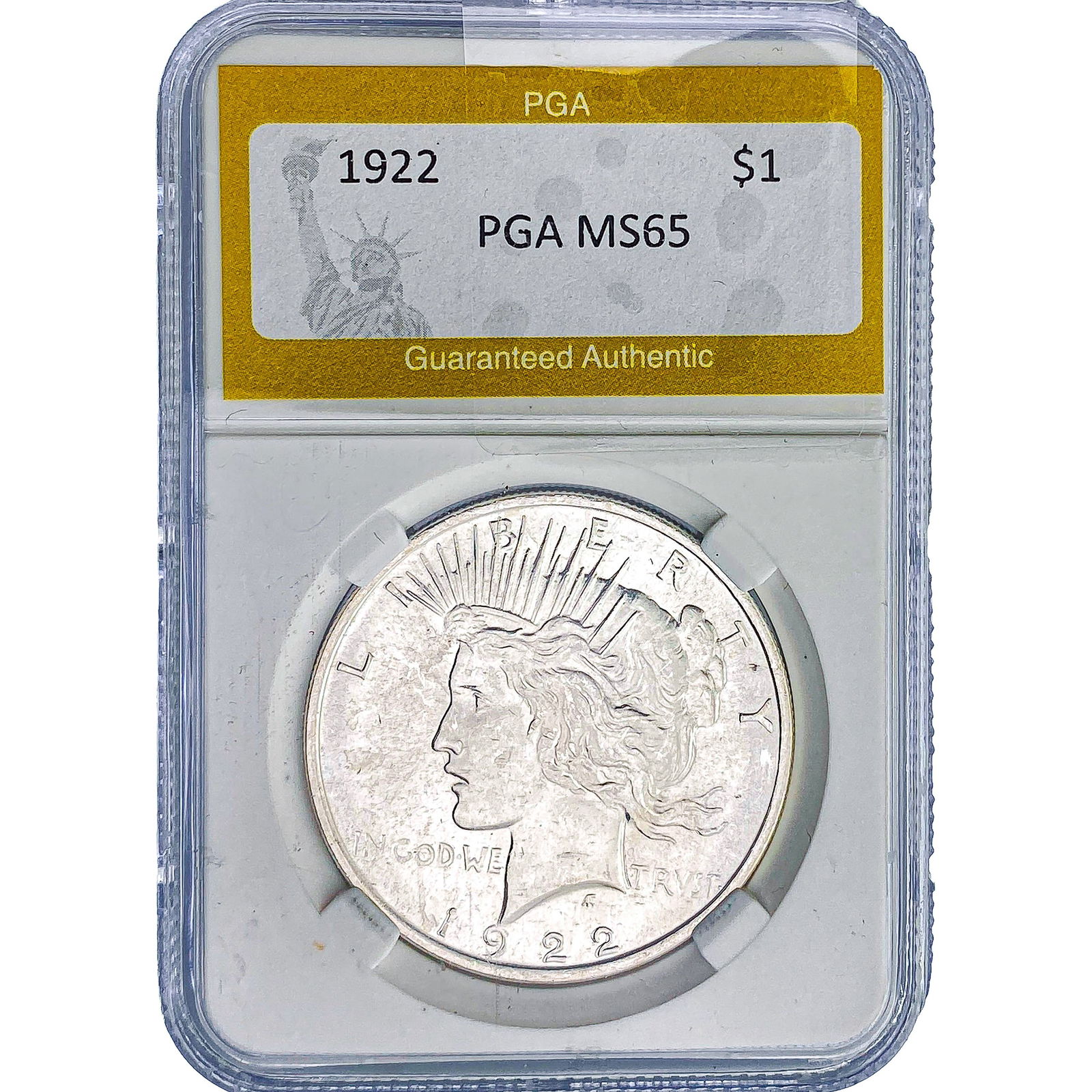 1922 Silver Peace Dollar PGA MS65 (1 of 2)