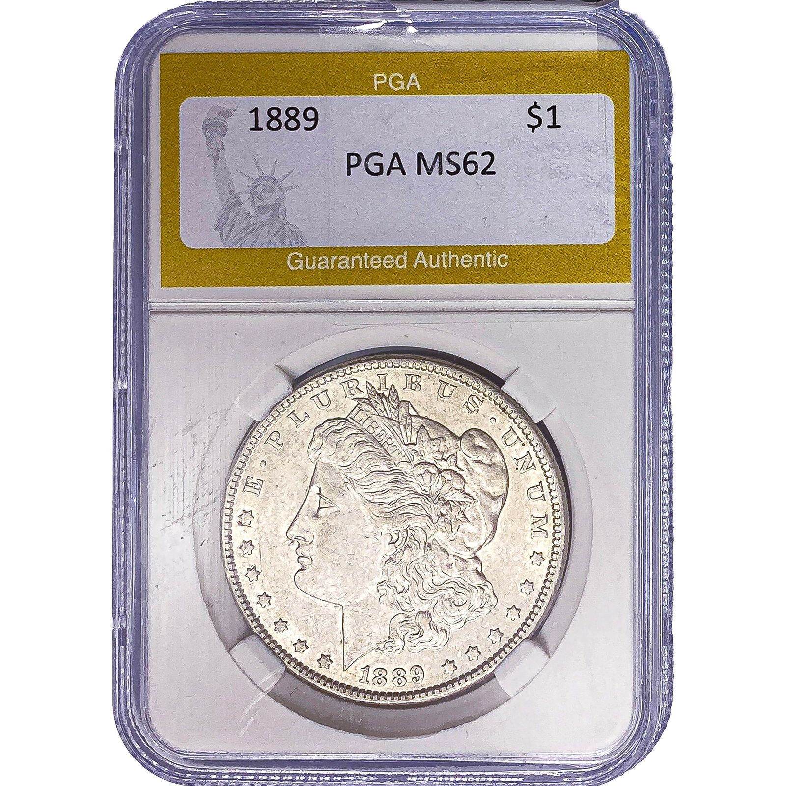 1889 Morgan Silver Dollar PGA MS62: 1889 Morgan Silver Dollar PGA MS62