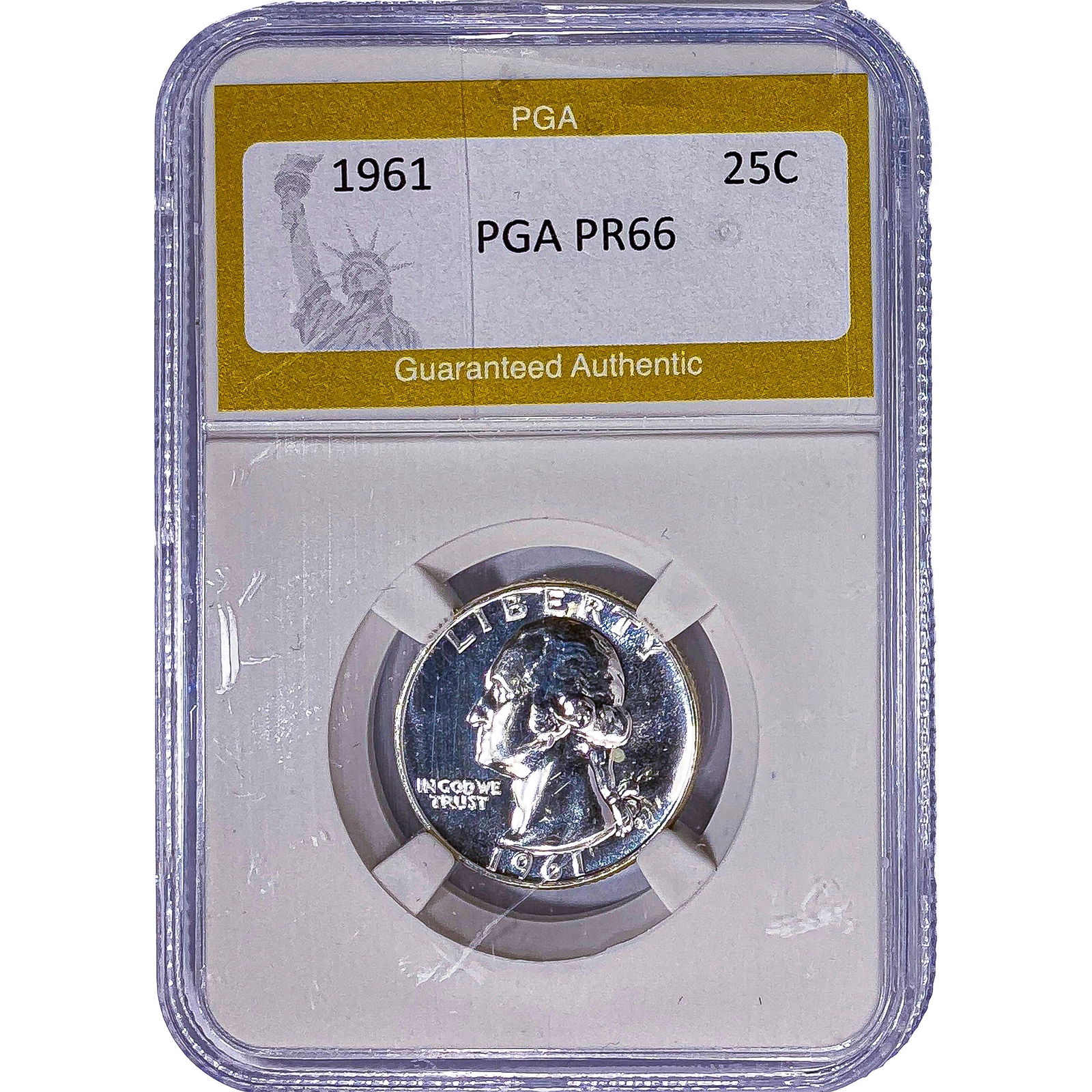 1961 Washington Silver Quarter PGA PR66: 1961 Washington Silver Quarter PGA PR66