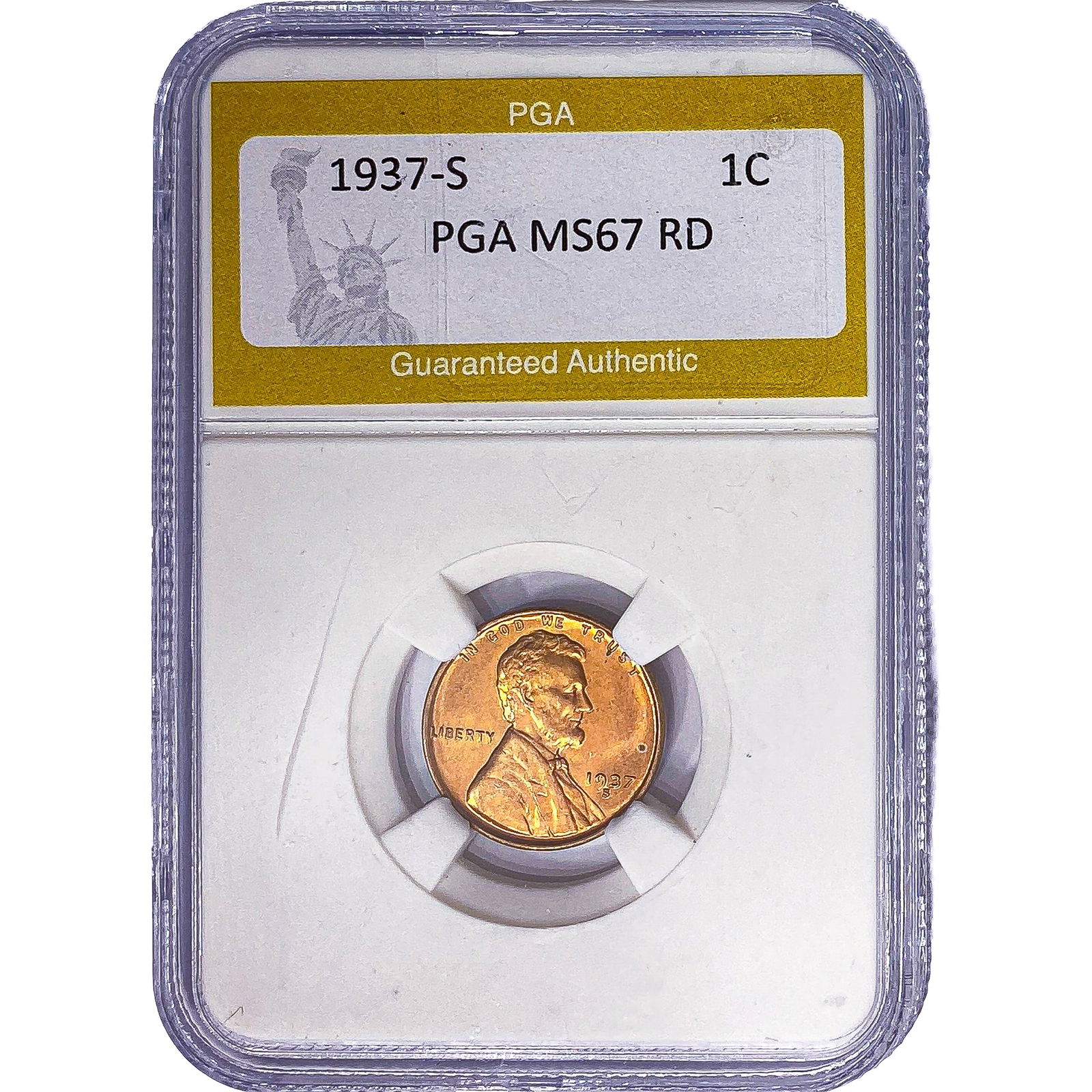 1937-S Wheat Cent PGA MS67 RD (1 of 2)