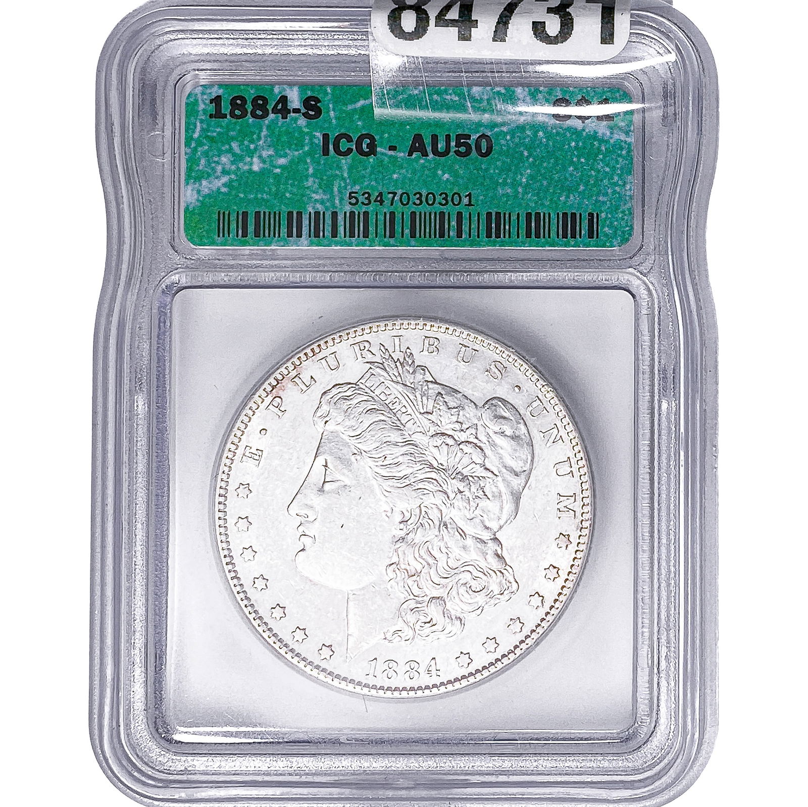 1884-S Morgan Silver Dollar ICG AU50 (1 of 2)