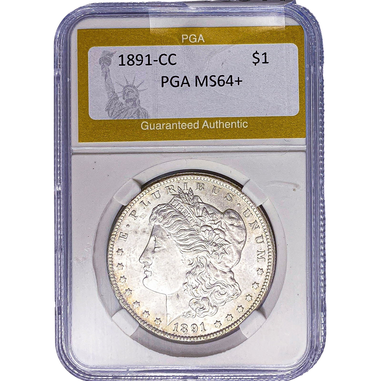 1891-CC Morgan Silver Dollar PGA MS64+ (1 of 2)