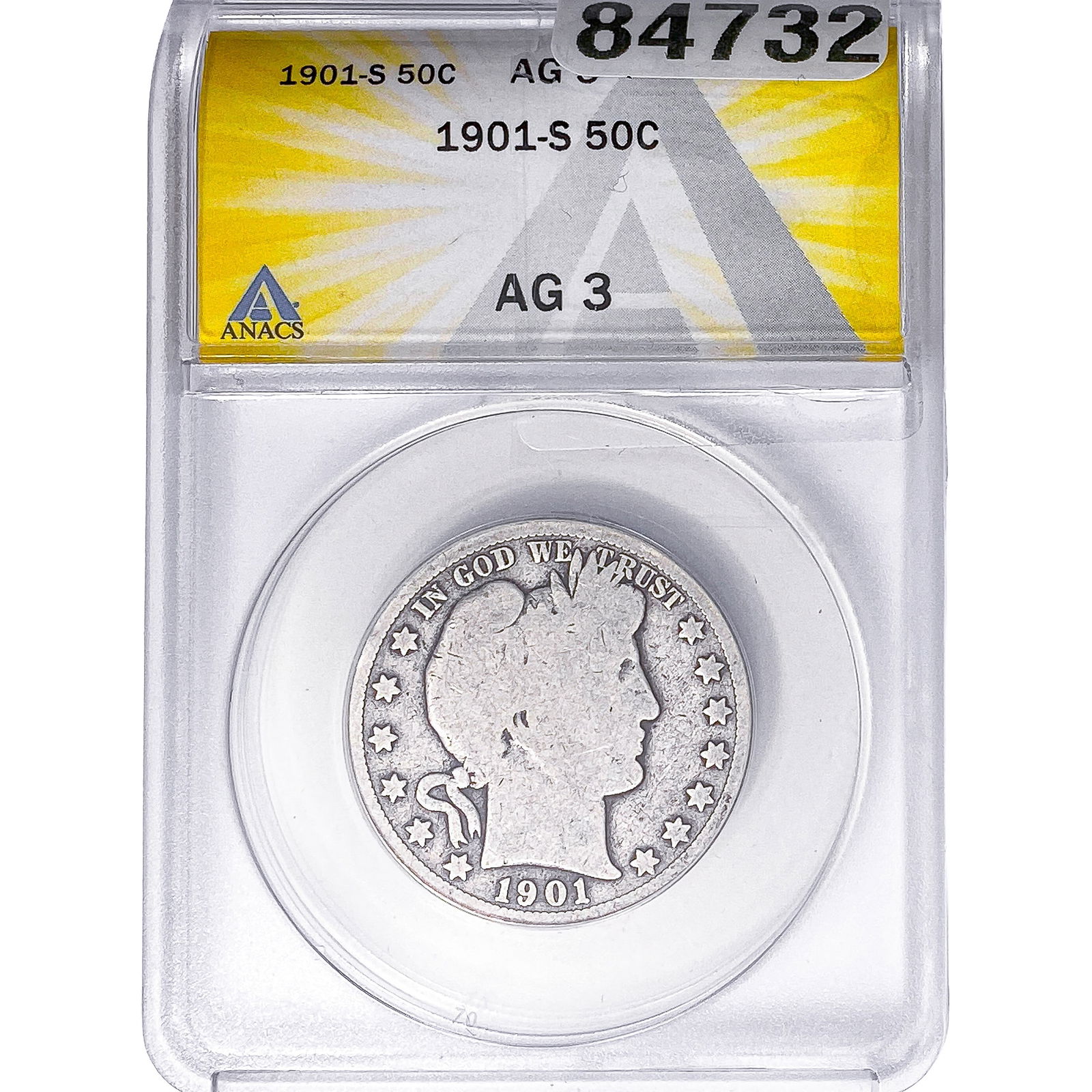 1901-S Barber Half Dollar ANACS AG3 (1 of 2)