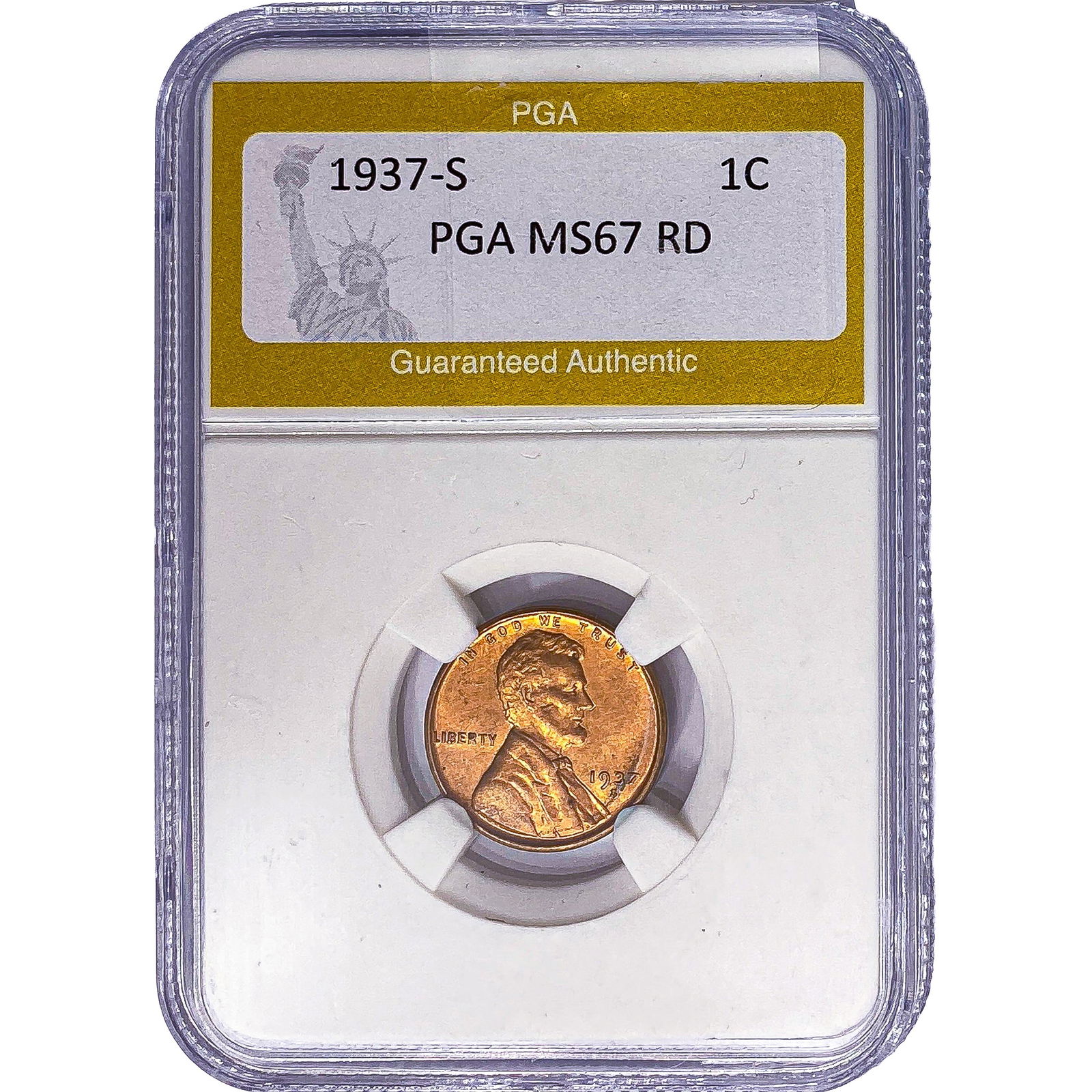 1937-S Wheat Cent PGA MS67 RD (1 of 2)