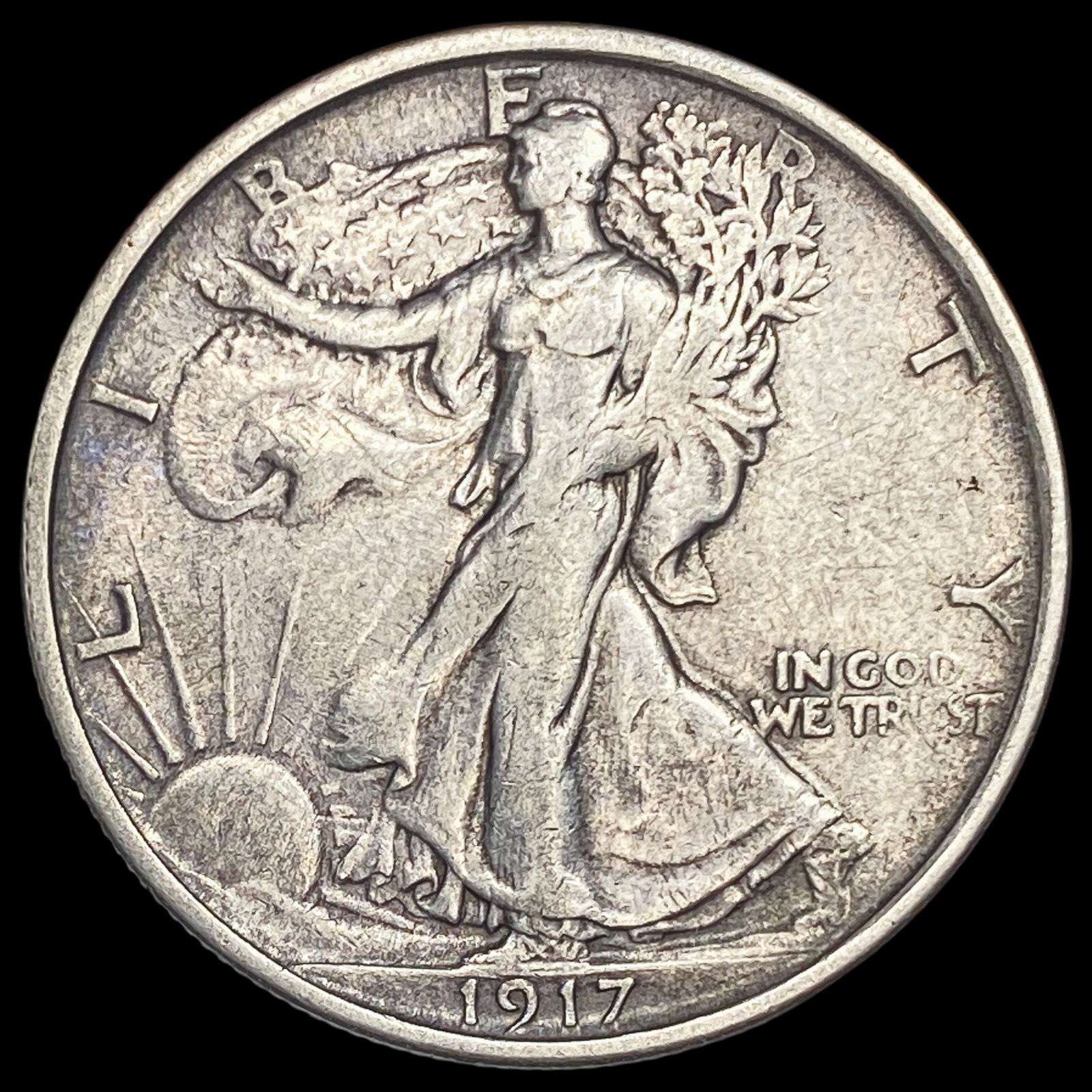 1917-S Walking Liberty Half Dollar NEARLY UNCIRCULATED (1 of 2)