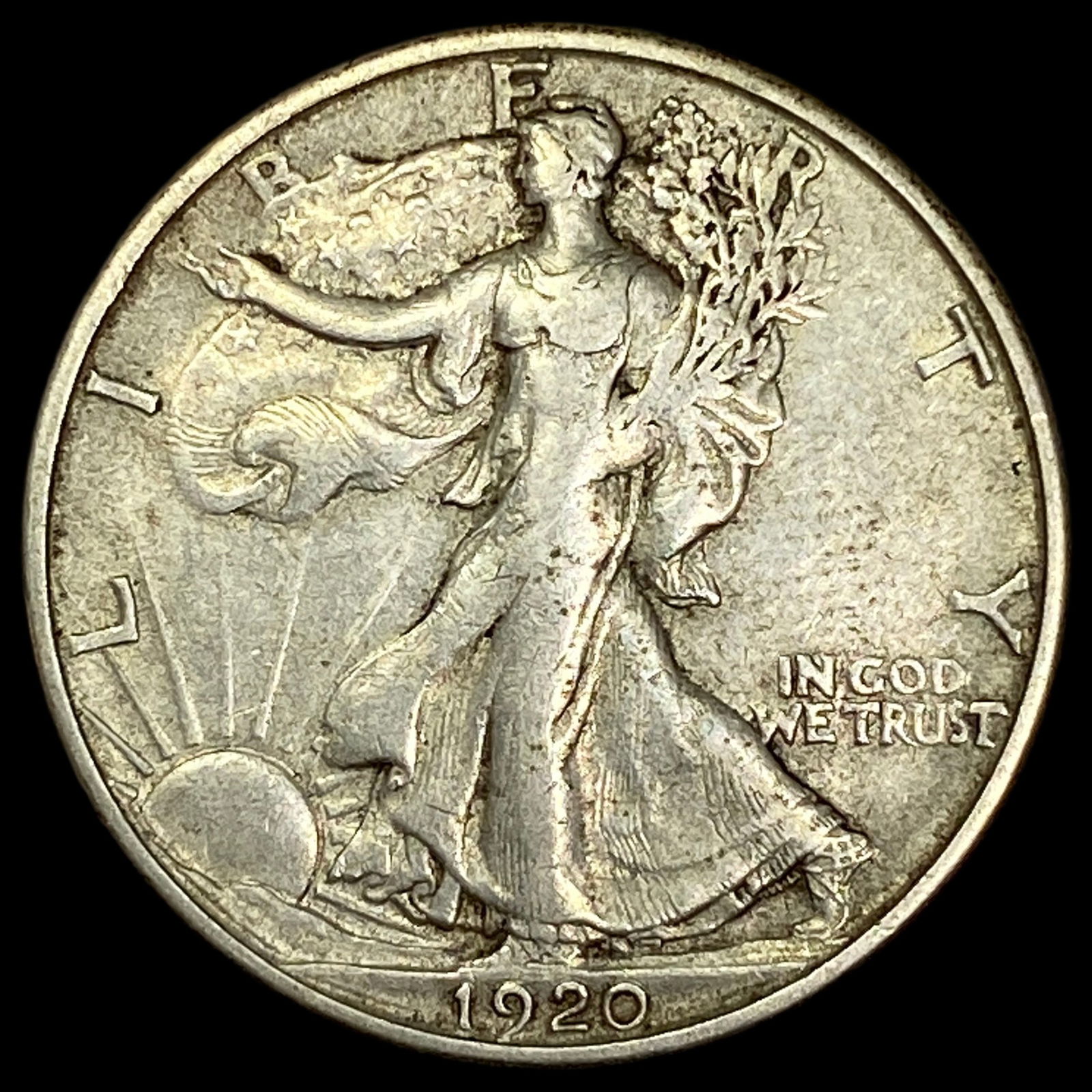 1920-S Walking Liberty Half Dollar CLOSELY UNCIRCULATED: 1920-S Walking Liberty Half Dollar CLOSELY UNCIRCULATED
