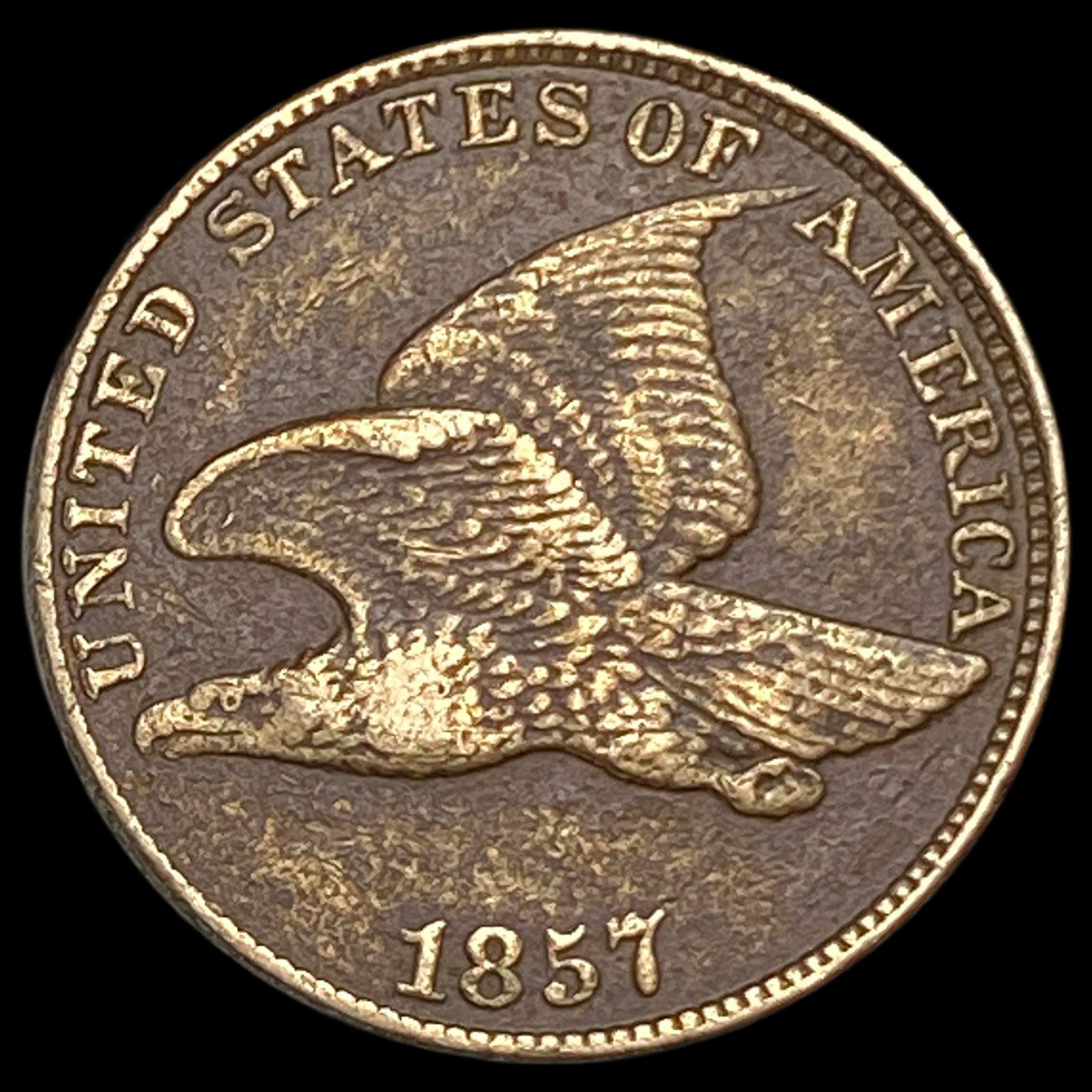 1857 Flying Eagle Cent CLOSELY UNCIRCULATED: 1857 Flying Eagle Cent CLOSELY UNCIRCULATED