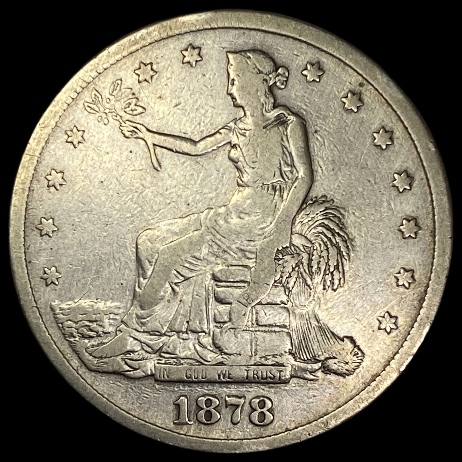 1878-S Silver Trade Dollar LIGHTLY CIRCULATED: 1878-S Silver Trade Dollar LIGHTLY CIRCULATED