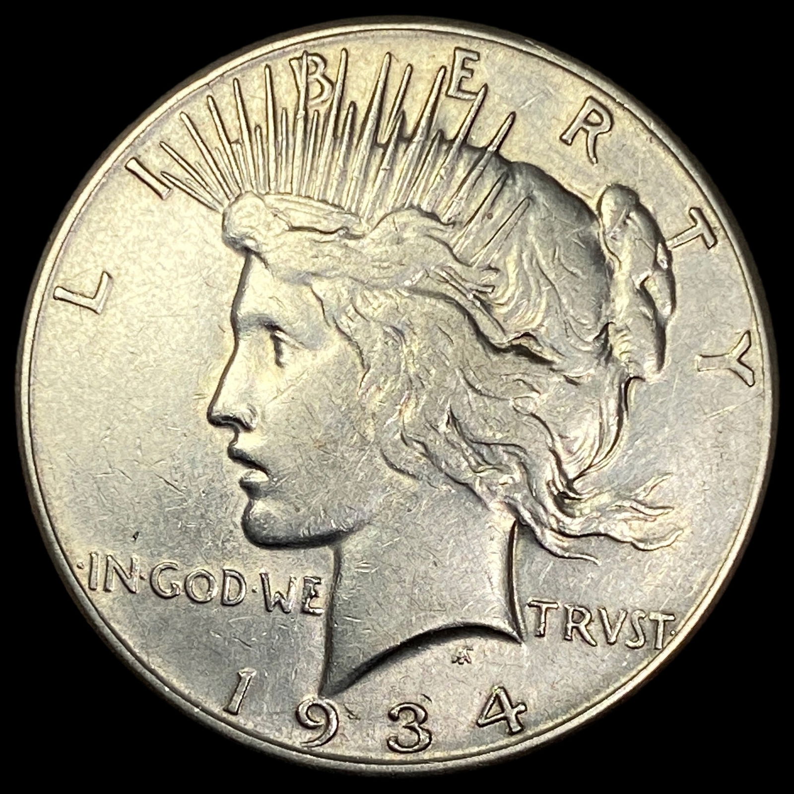 1934-S Peace Silver Dollar CLOSELY UNCIRCULATED: 1934-S Peace Silver Dollar CLOSELY UNCIRCULATED