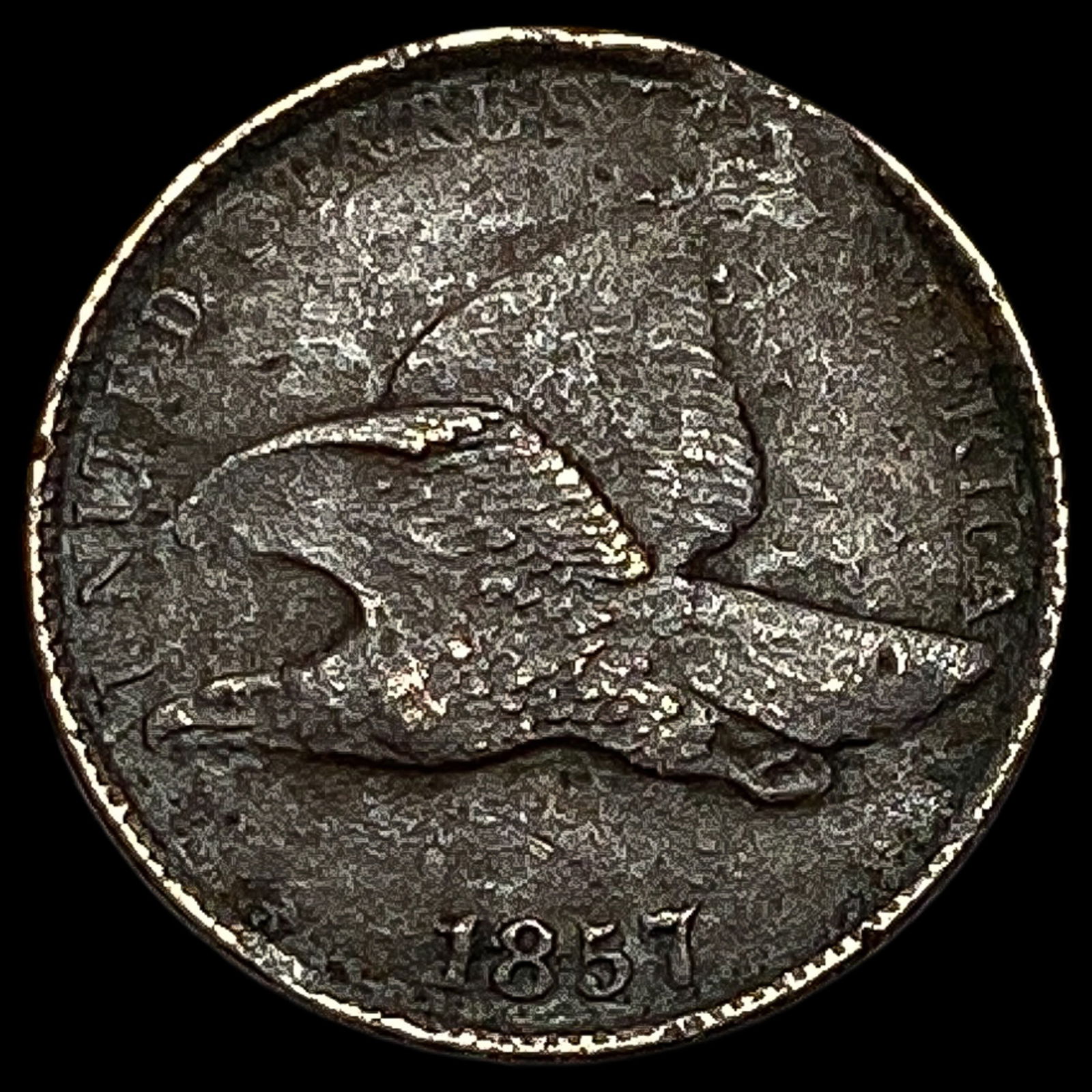 1857 Flying Eagle Cent CLOSELY UNCIRCULATED: 1857 Flying Eagle Cent CLOSELY UNCIRCULATED