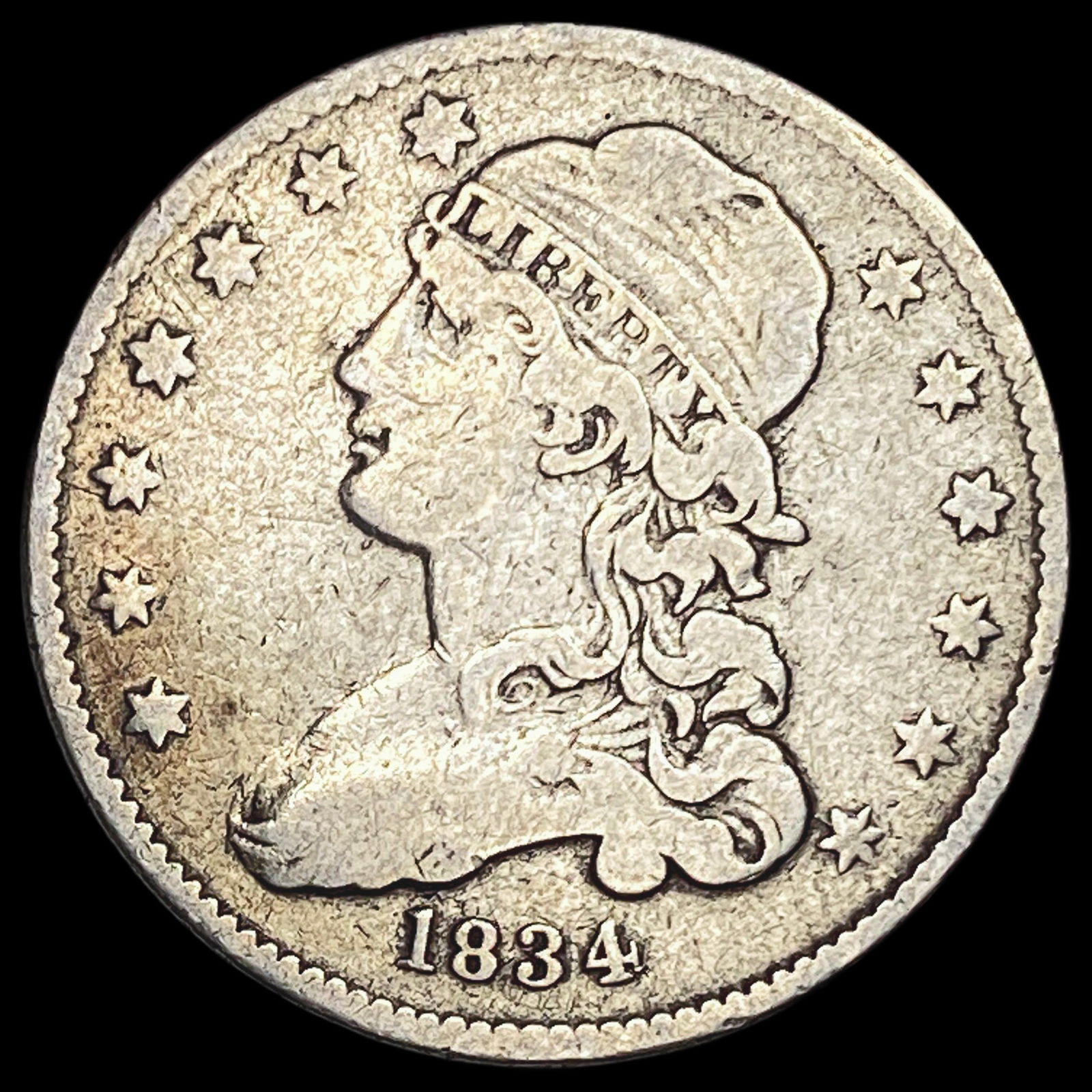1834 Capped Bust Quarter LIGHTLY CIRCULATED (1 of 2)