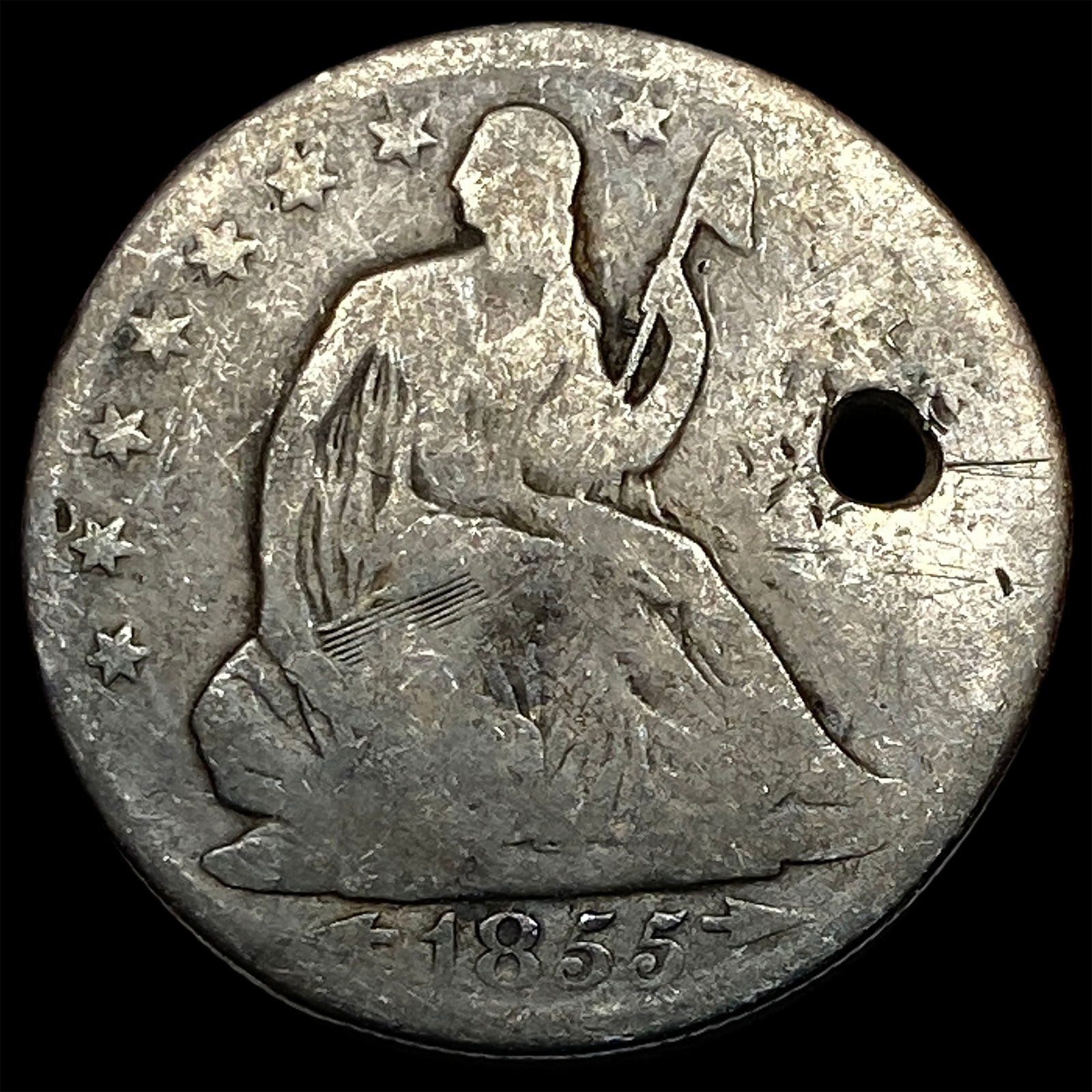 1855-O Arrows Silver Seated Liberty Half Dollar HIGH GRADE (1 of 2)