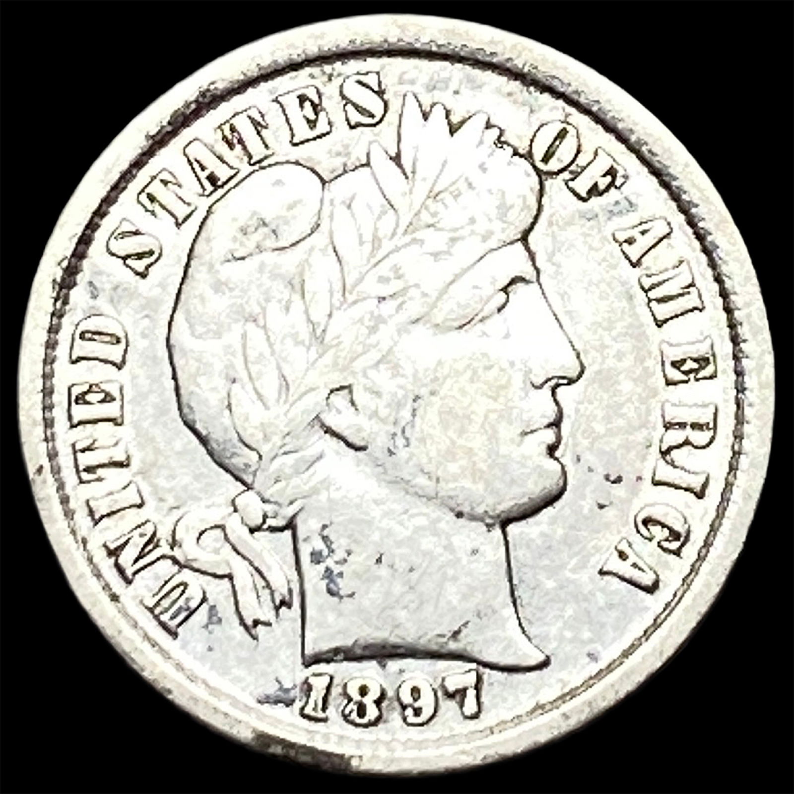 1897 Silver Barber Dime CLOSELY UNCIRCULATED (1 of 2)