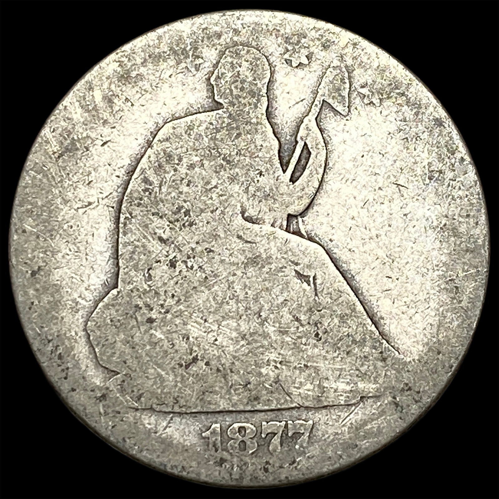 1877 Silver Seated Liberty Half Dollar HIGH GRADE: 1877 Silver Seated Liberty Half Dollar HIGH GRADE