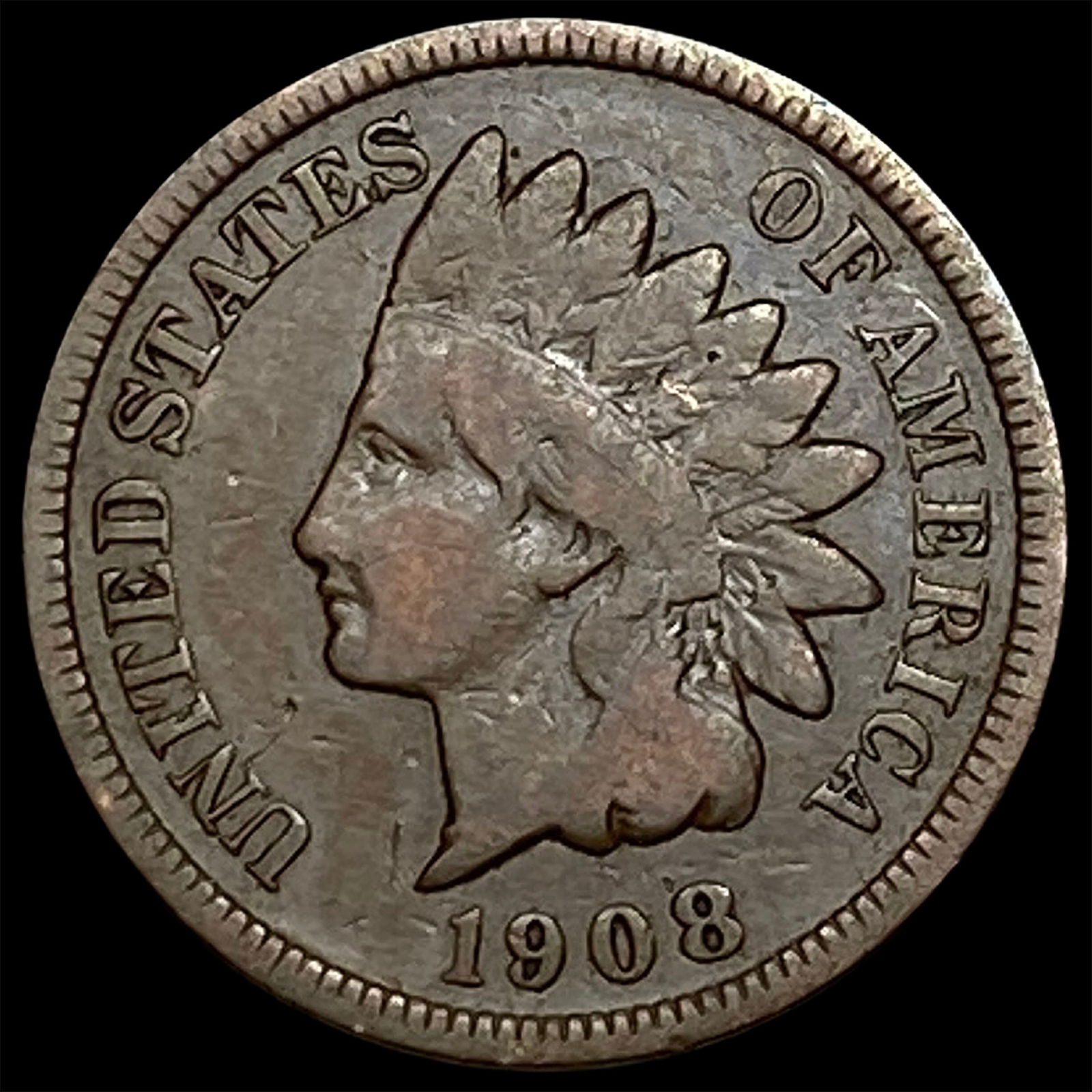 1908-S Indian Head Cent LIGHTLY CIRCULATED: 1908-S Indian Head Cent LIGHTLY CIRCULATED