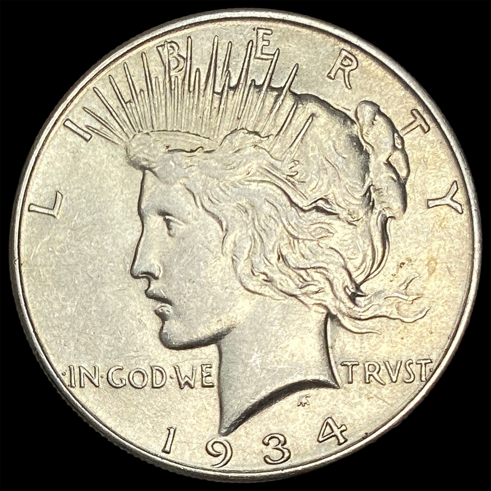 1934 Peace Silver Dollar CLOSELY UNCIRCULATED: 1934 Peace Silver Dollar CLOSELY UNCIRCULATED