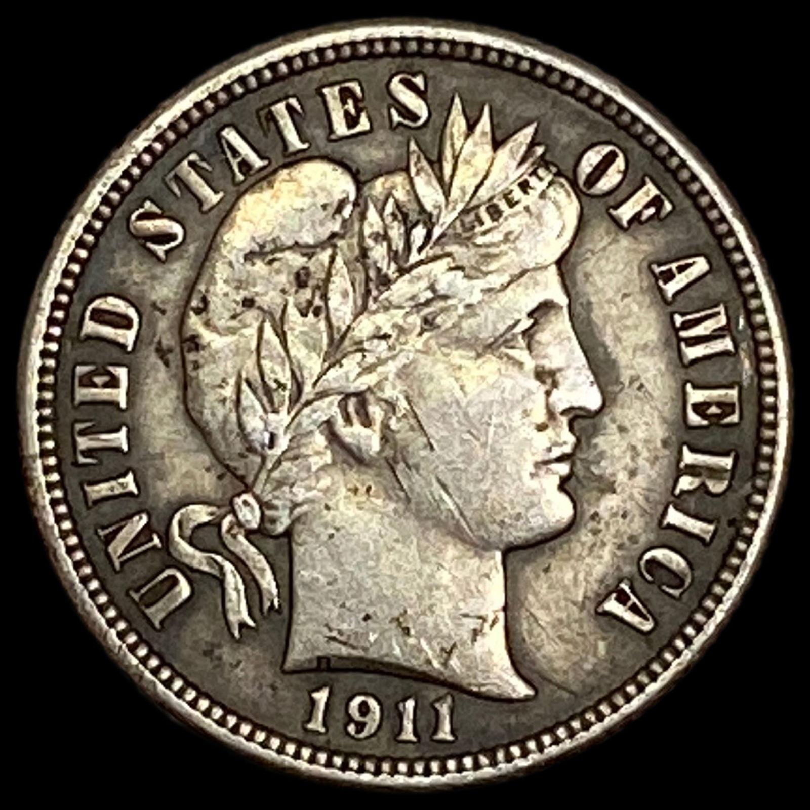 1911 Silver Barber Dime CLOSELY UNCIRCULATED (1 of 2)