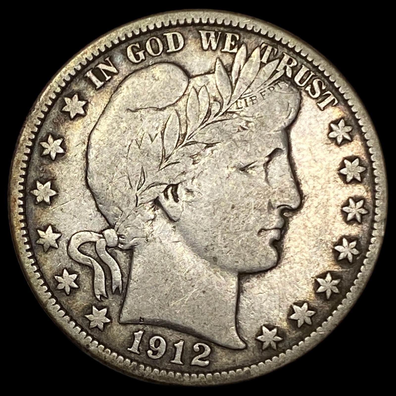 1912-S Silver Barber Half Dollar LIGHTLY CIRCULATED (1 of 2)