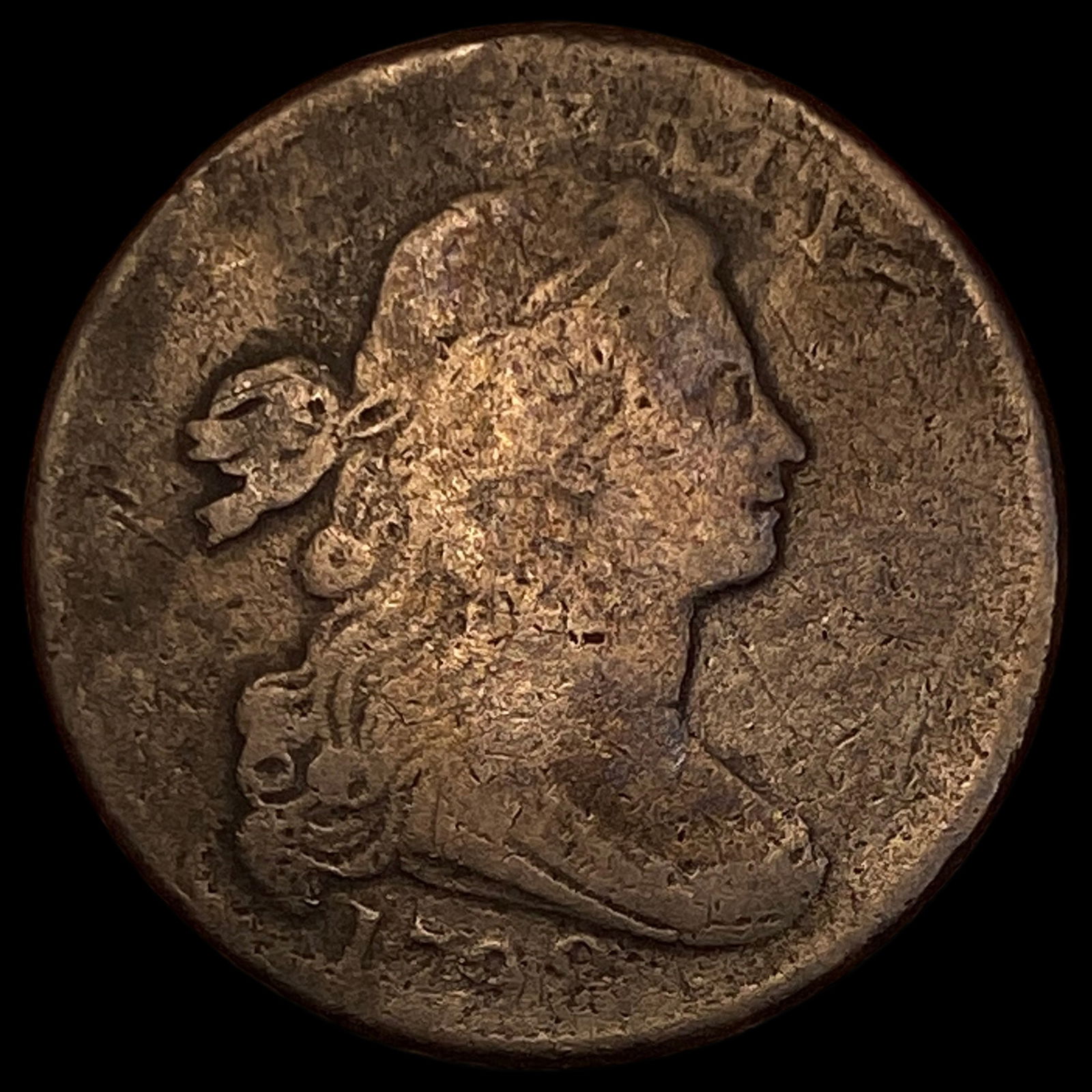 1798 Draped Bust Large Cent NICELY CIRCULATED: 1798 Draped Bust Large Cent NICELY CIRCULATED