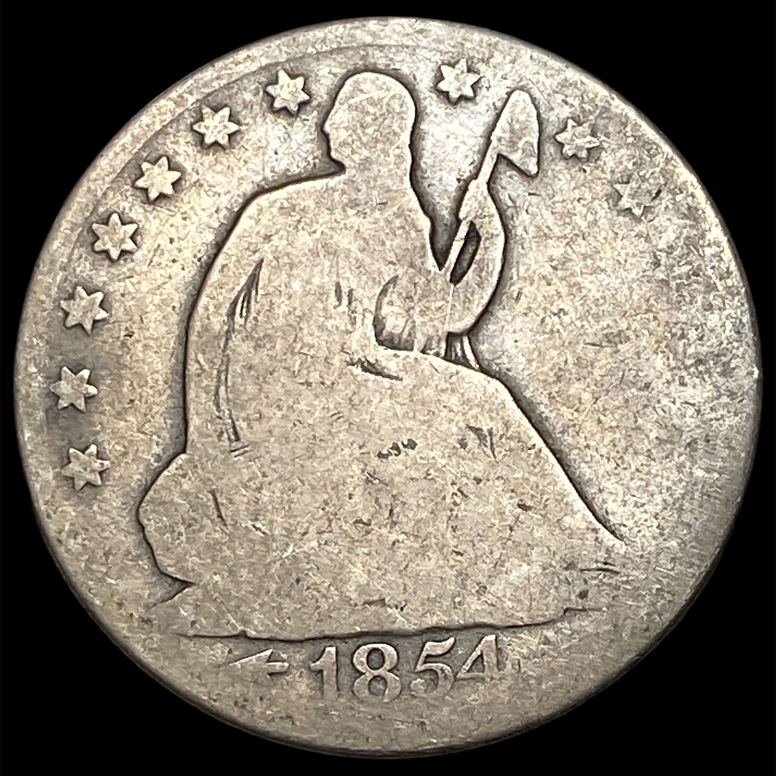 1854-O Silver Seated Liberty Half Dollar HIGH GRADE: 1854-O Silver Seated Liberty Half Dollar HIGH GRADE