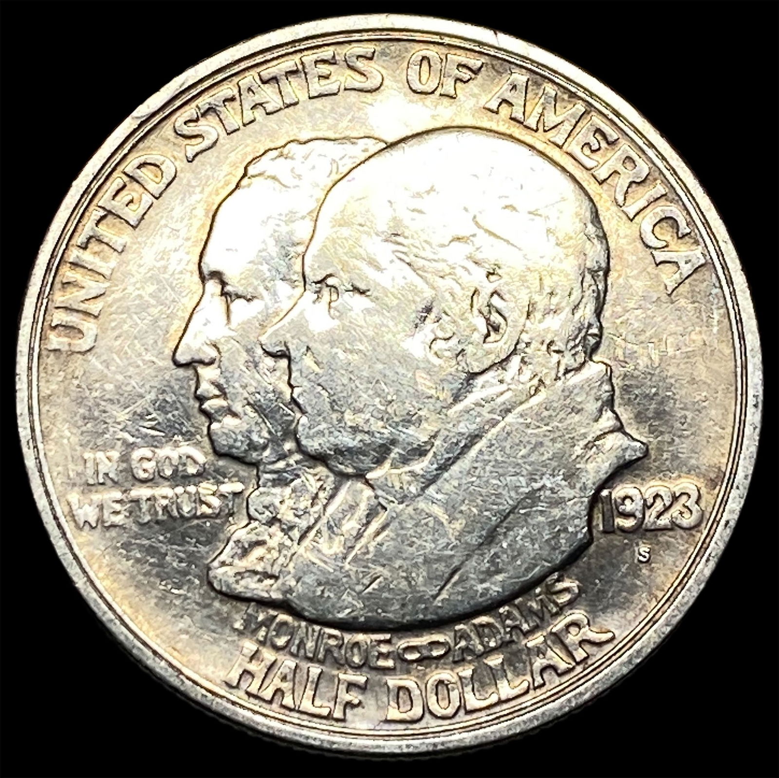 1923-S Silver Monroe Doctrine Half Dollar CLOSELY UNCIRCULATED (1 of 2)